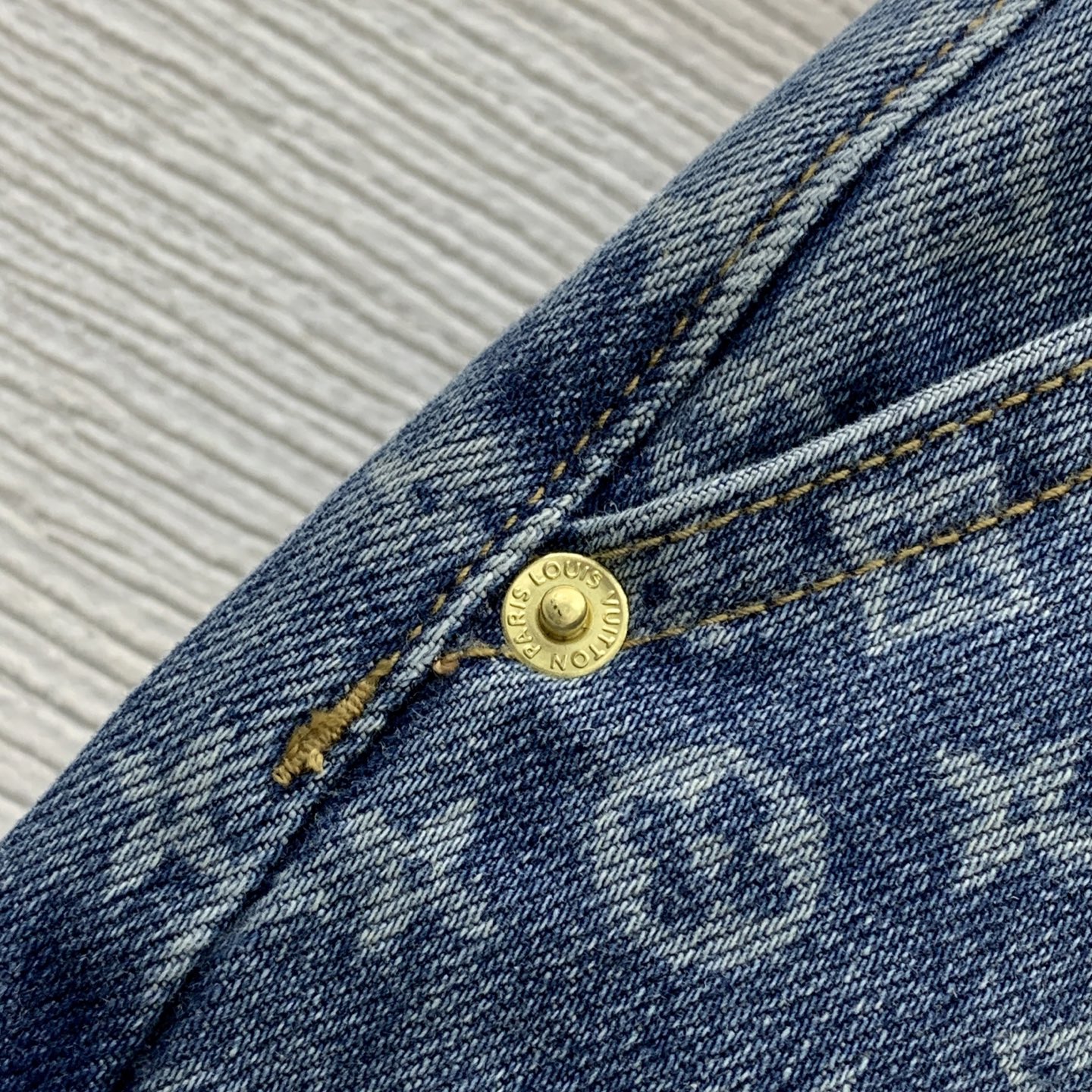 louis vuitton monogram denim shorts