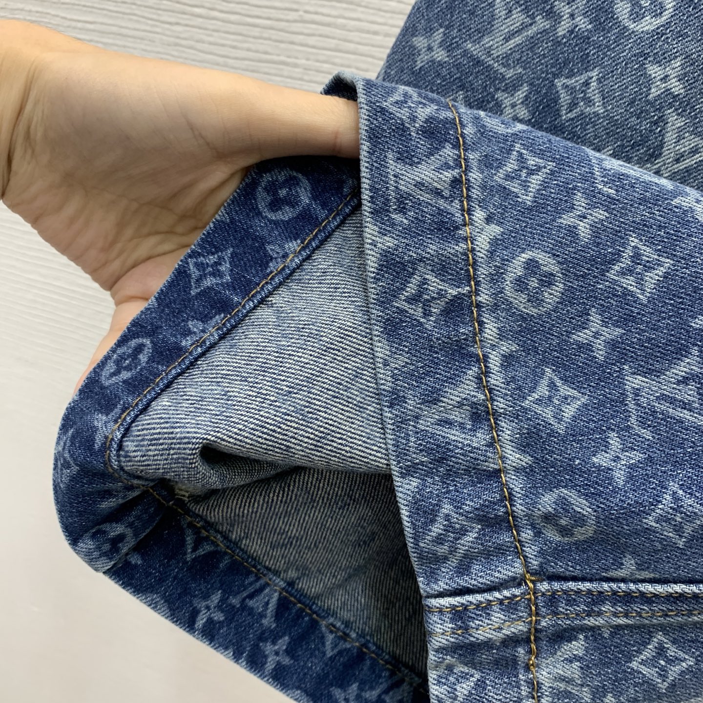 louis vuitton monogram denim shorts