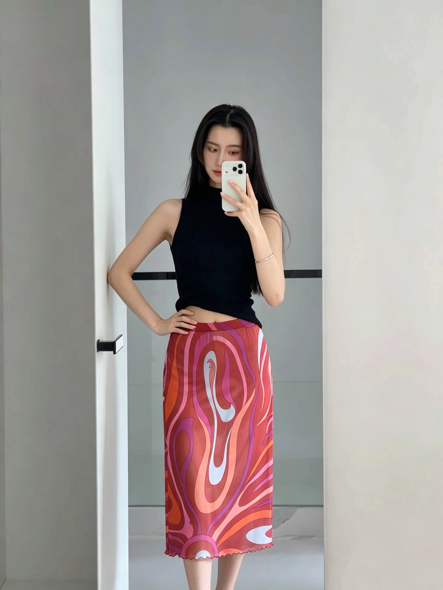 NO:900119,Model No. D26070610 PUCC* new style wavy hem tulle see-through fabric, abstract swirl pattern print slim fit stretch dopamine skirt!  Sky blue/black/pink, (M size waist 62~84 elastic, hip 76, skirt length 66) skirt, women's clothing, skirts,19860909款号D26070610 PUCC*新款波浪边下摆薄纱透视面料、抽像漩涡花纹图案印花修身显瘦弹力多巴胺半身裙！天蓝色/黑色/粉红色,（M码腰围62～84弹力,臀围76,裙长66）半裙,女装,skirts,,Women's clothing