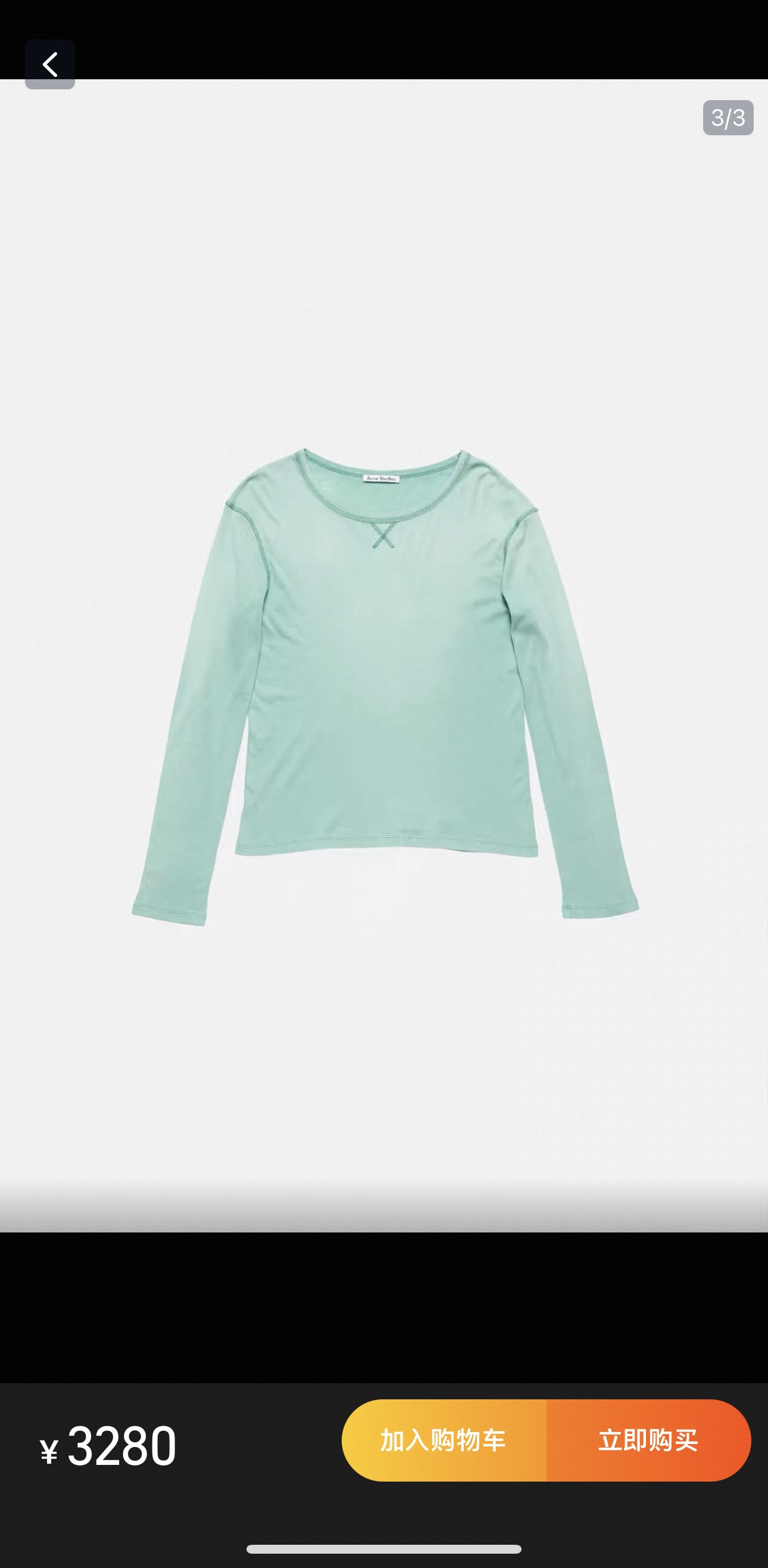 NO:901701,Model No. D26070760 Acne Stud*os new style, simple and simple back letter logo, retro, old and fashionable, versatile round neck, long sleeves, slim fit, elastic ribbed cotton bottoming shirt, T-shirt top!  Lake blue, orange, (M size shoulder width 37, bust 78, sleeve length 62, dress length 57), women's clothing, Acne studios, tees, t-shirt,19860909款号D26070760 Acne Stud*os新款 气质简约后背字母logo复古做旧时尚百搭圆领长袖修身显瘦弹力螺纹棉打底衫T恤上衣！湖蓝色、橙色、 （M码肩宽37,胸围78,袖长62,衣长57）,女装,acne studios,tees，t-shirt,,Women's clothing