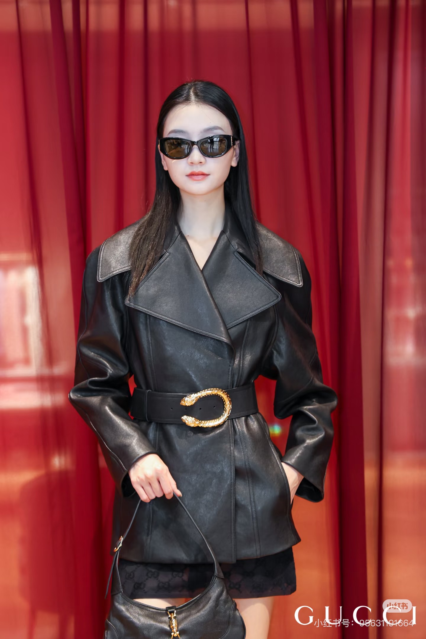 NO:926848,Model No. D26071256 GUCC* new G family customized leather fabric, windbreaker style large lapel, simple and fashionable side pockets, long-sleeved lapel leather jacket jacket belt!  (L size bust 104, raglan sleeve length 71, dress length 74) batch,,gucci,gucci,jackets & coats,jackets & coats,leather jacket,19860909款号D26071256 GUCC*新款G家定制皮革面料、风衣式大翻领简约时尚两侧口袋长袖翻领皮衣夹克外套腰带！（L码胸围104,连肩袖长71,衣长74）批,,gucci,gucci,jackets & coats,jackets & coats,leather jacket,,Women's clothing