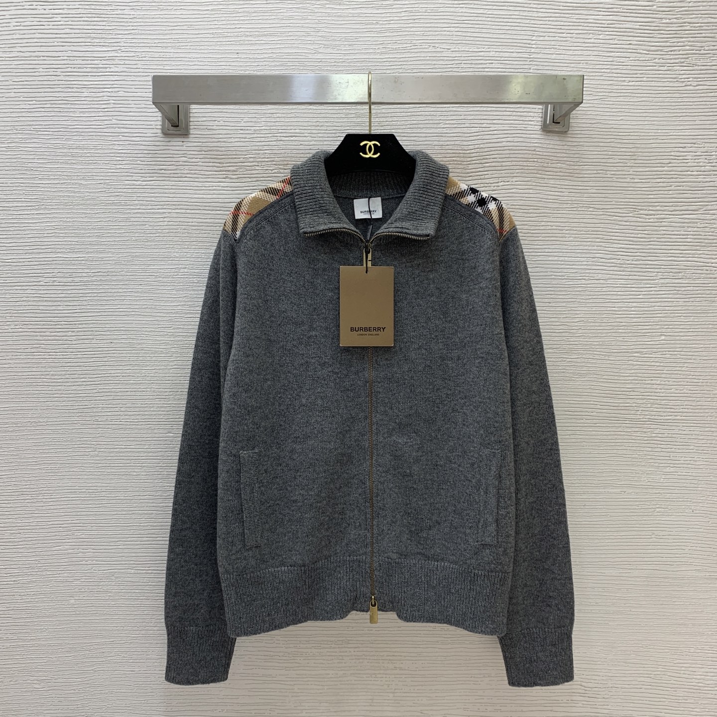 Burberry Zip Knit Cardigan