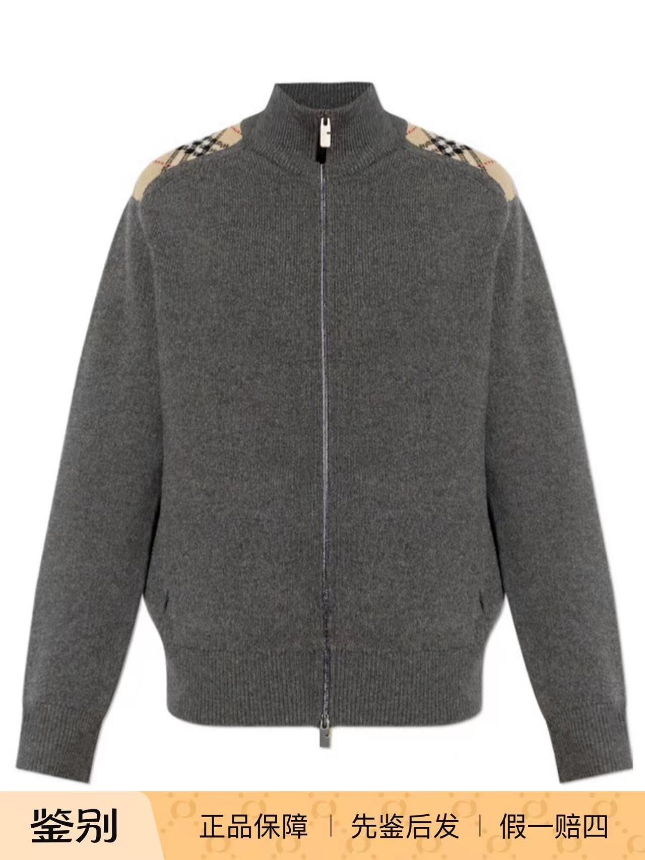 NO:933723,Style number G26071780 BURBERR* new autumn and winter style B’s high-end customized double-woven dense needle wool yarn blended fabric!  Classic plaid stitching on the shoulders, double-ended zipper placket, high collar, long-sleeved knitted cardigan jacket top!  Gray/black/khaki, (M size shoulder width 42, bust 100, sleeve length 64, dress length 62), Burberry - clothing, burberry, jackets & coats,19860909款号G26071780 BURBERR*秋冬新款 B家高端定制双织密针羊毛纱线混纺面料！肩部经典格纹拼接双头拉链门襟高领长袖针织开衫外套上衣！灰/黑/卡其, （M码肩宽42,胸围100,袖长64,衣长62）,博柏利-服装,burberry,jackets & coats,,Women's clothing
