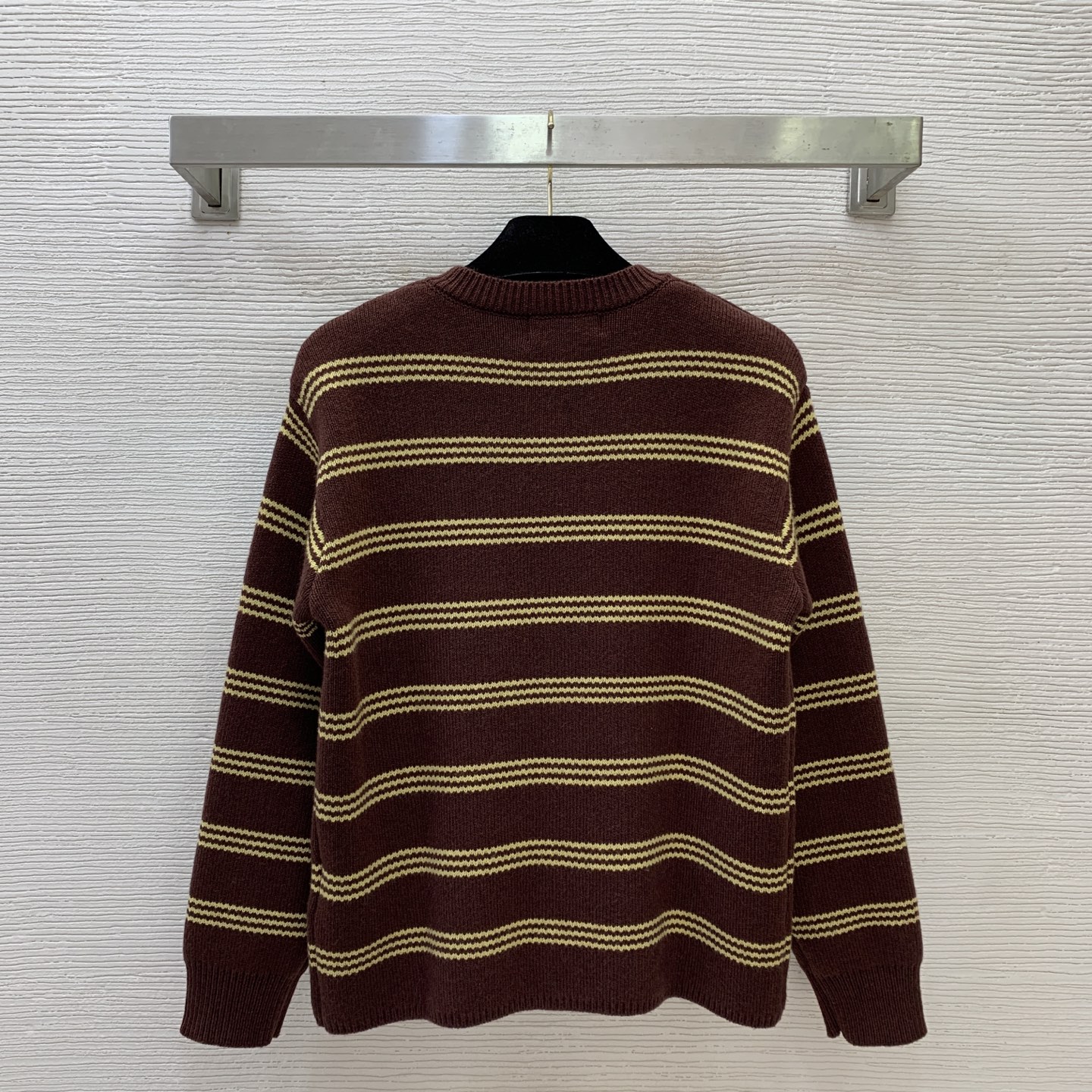 Miu Miu Vintage Stripe Gold Button Knit Cardigan