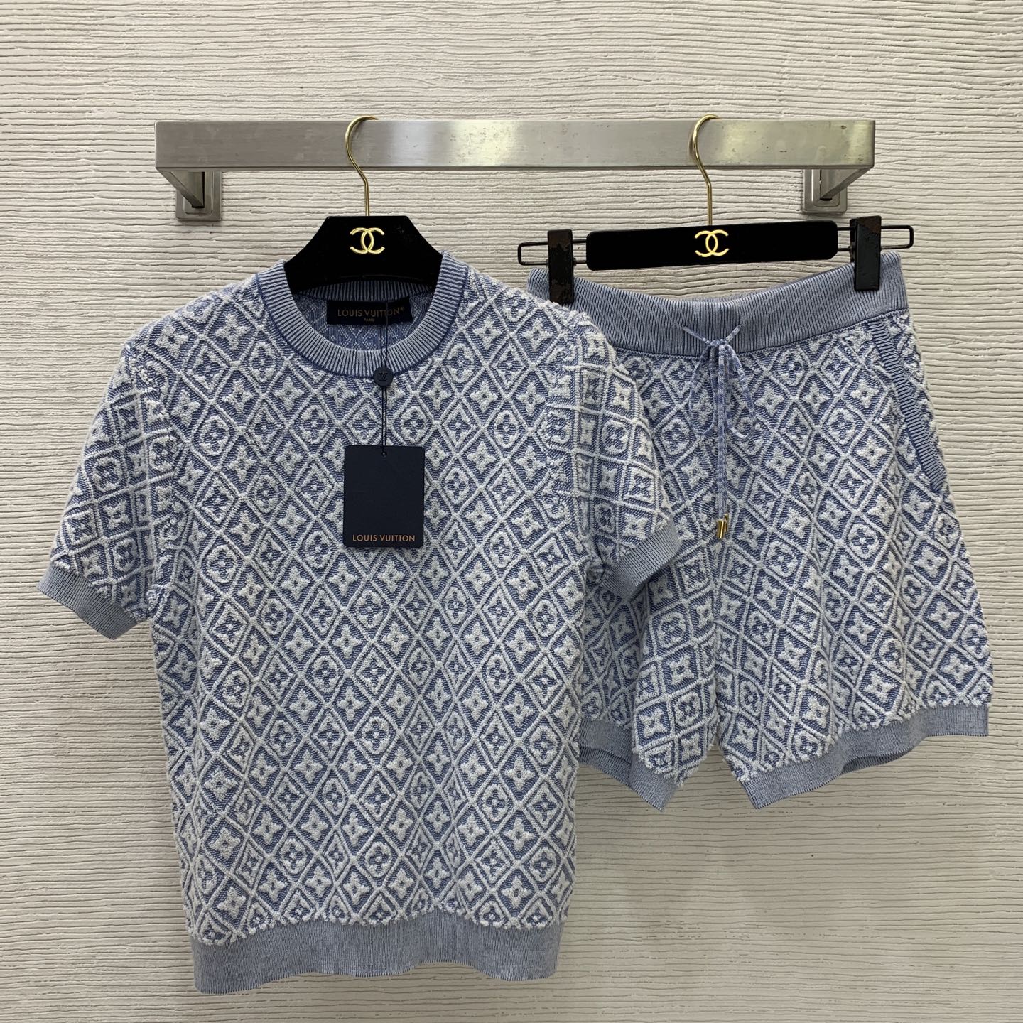 louis vuitton monogram toweling knit set