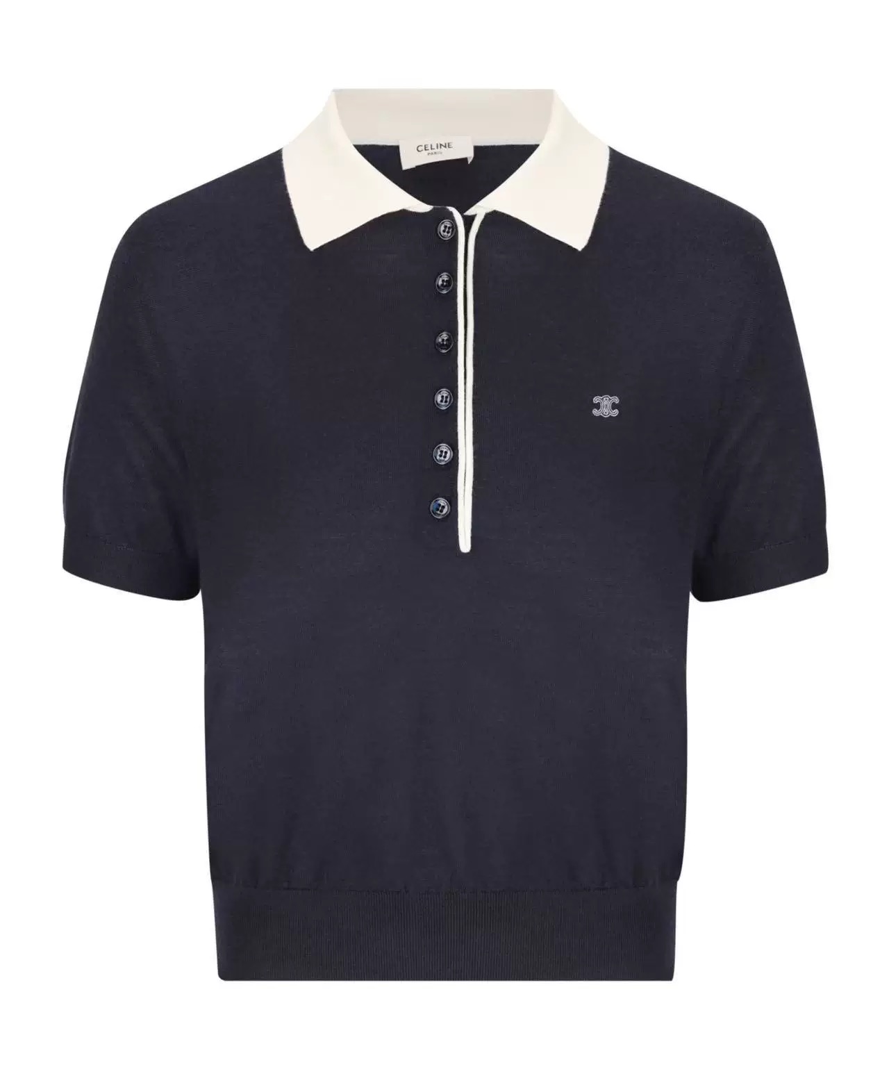 NO:946536,Model No. G26073155 CELIN*E Celin's new high-end customized cashmere and silk blended yarn fabric, age-reducing college style simple and fashionable Polo collar, contrasting piping placket with letter logo buttons, and ribbed hem elastic knitted sweater top!  Light blue, dark blue, (M size bust 80, sleeve length 23, dress length 55), Celine-clothing, celine, celine,19860909款号G26073155 CELIN*E思琳新款 高端定制山羊绒蚕丝混纺纱线面料、减龄学院风简约时尚Polo领撞色滚边门襟刻字母logo纽扣、下摆罗纹收边弹力针织衫上衣！浅蓝色、深蓝色、（M码胸围80,袖长23,衣长55）,赛琳-服装,celine,celine,,Women's clothing