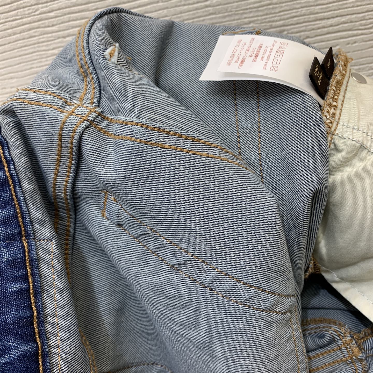 louis vuitton washed denim flared jeans