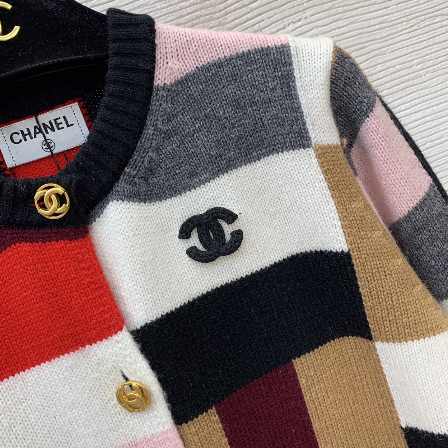 Chanel Multicolor Patchwork Cardigan