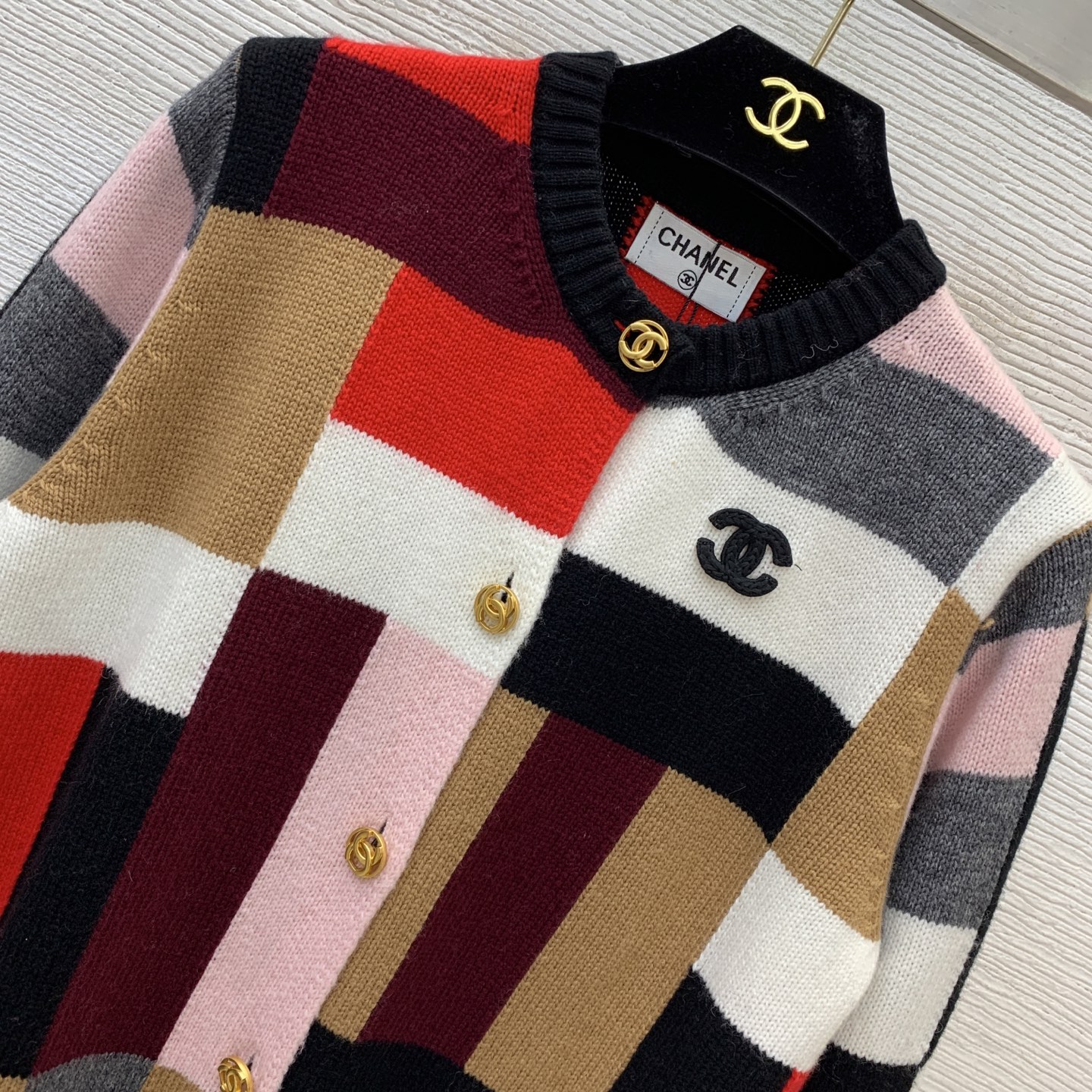 Chanel Multicolor Patchwork Cardigan