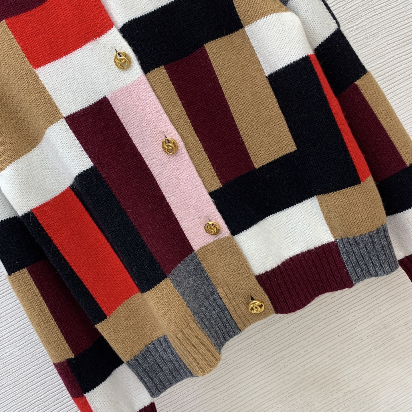 Chanel Multicolor Patchwork Cardigan
