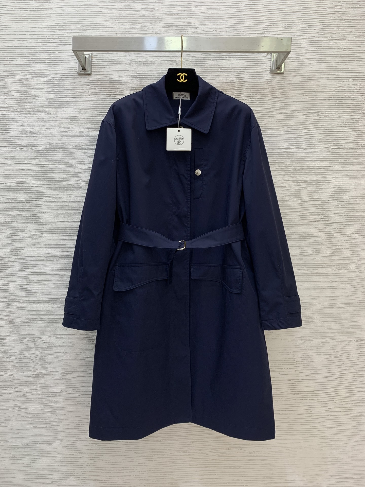 Hermes Button Front Trench Coat
