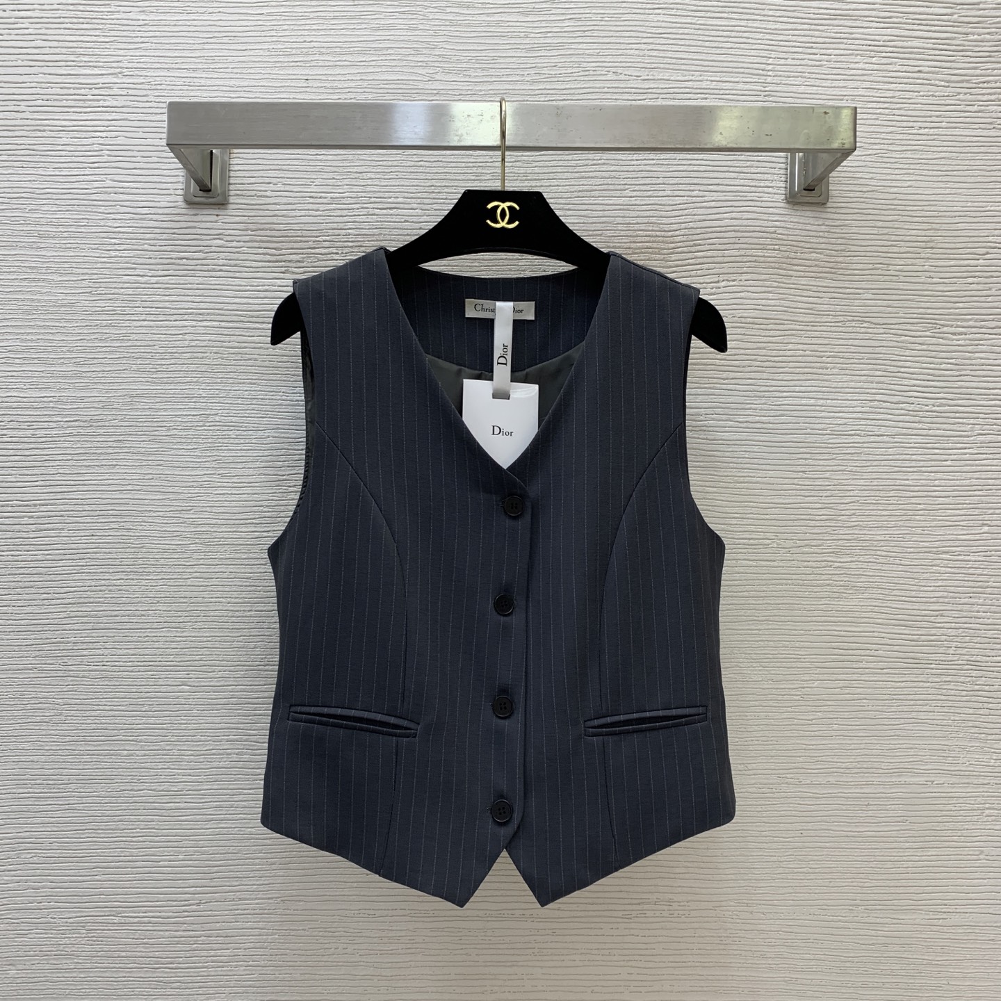 Dior Navy Pinstripe Waistcoat