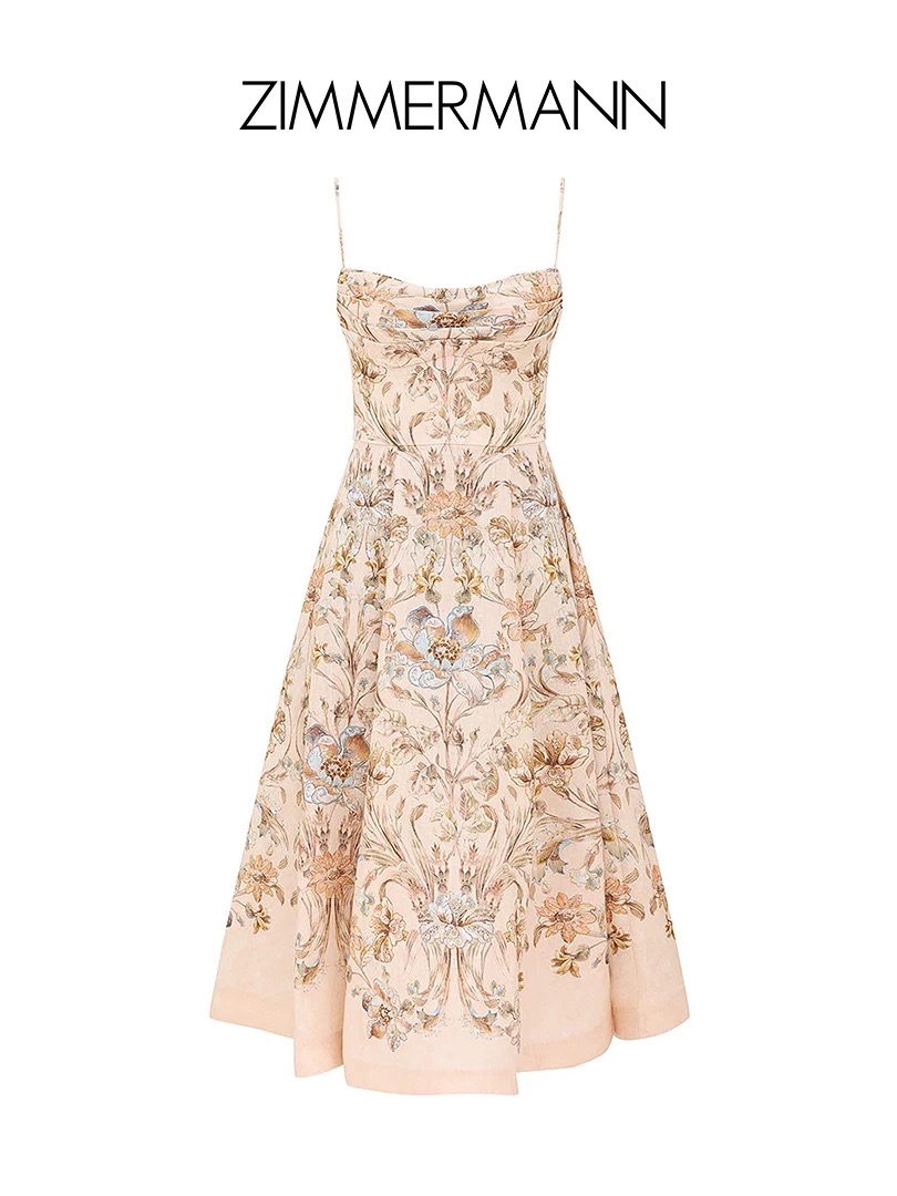 Cream Floral Cami Dress