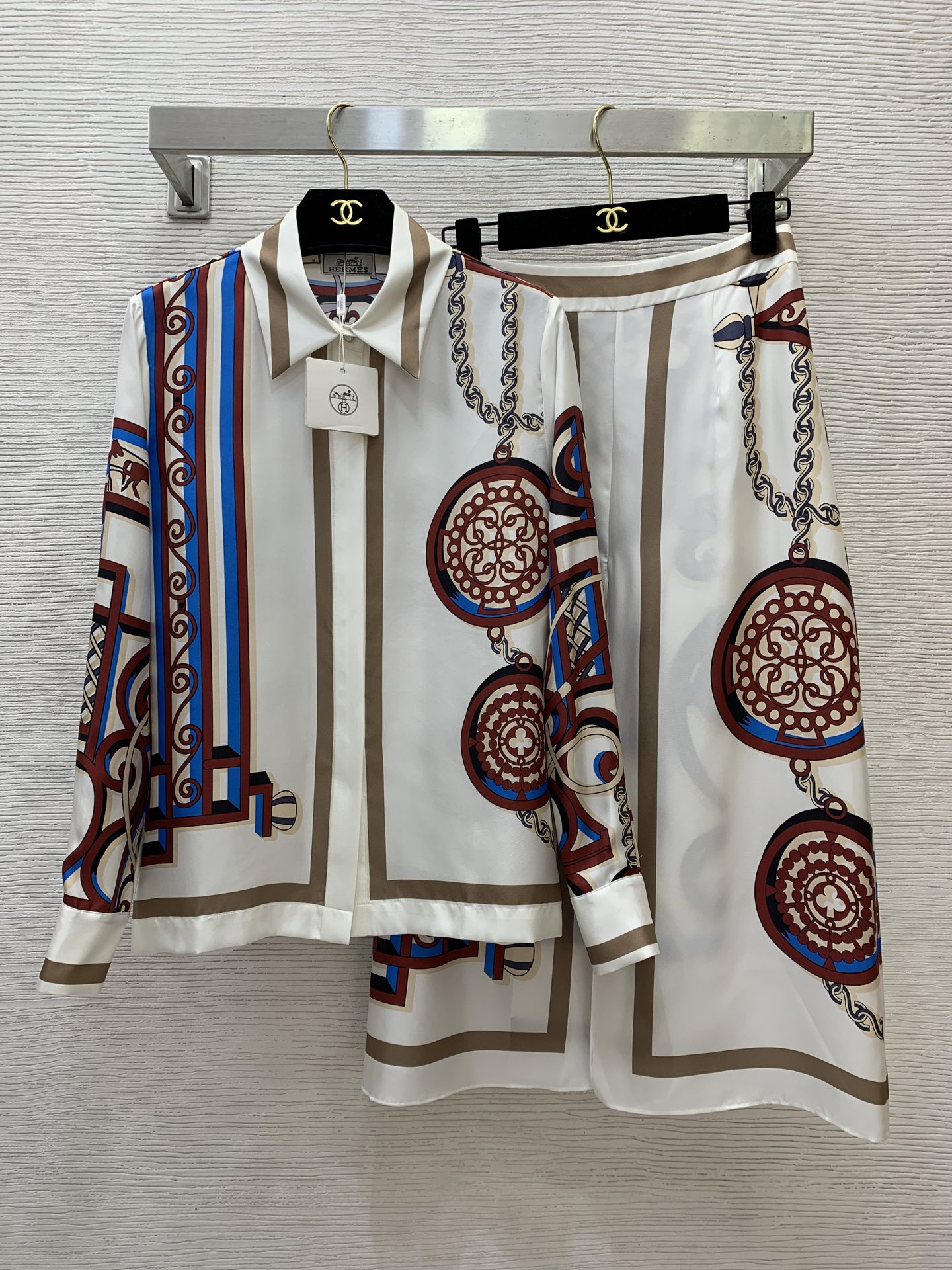 Hermes Printed Shirt Pants Set