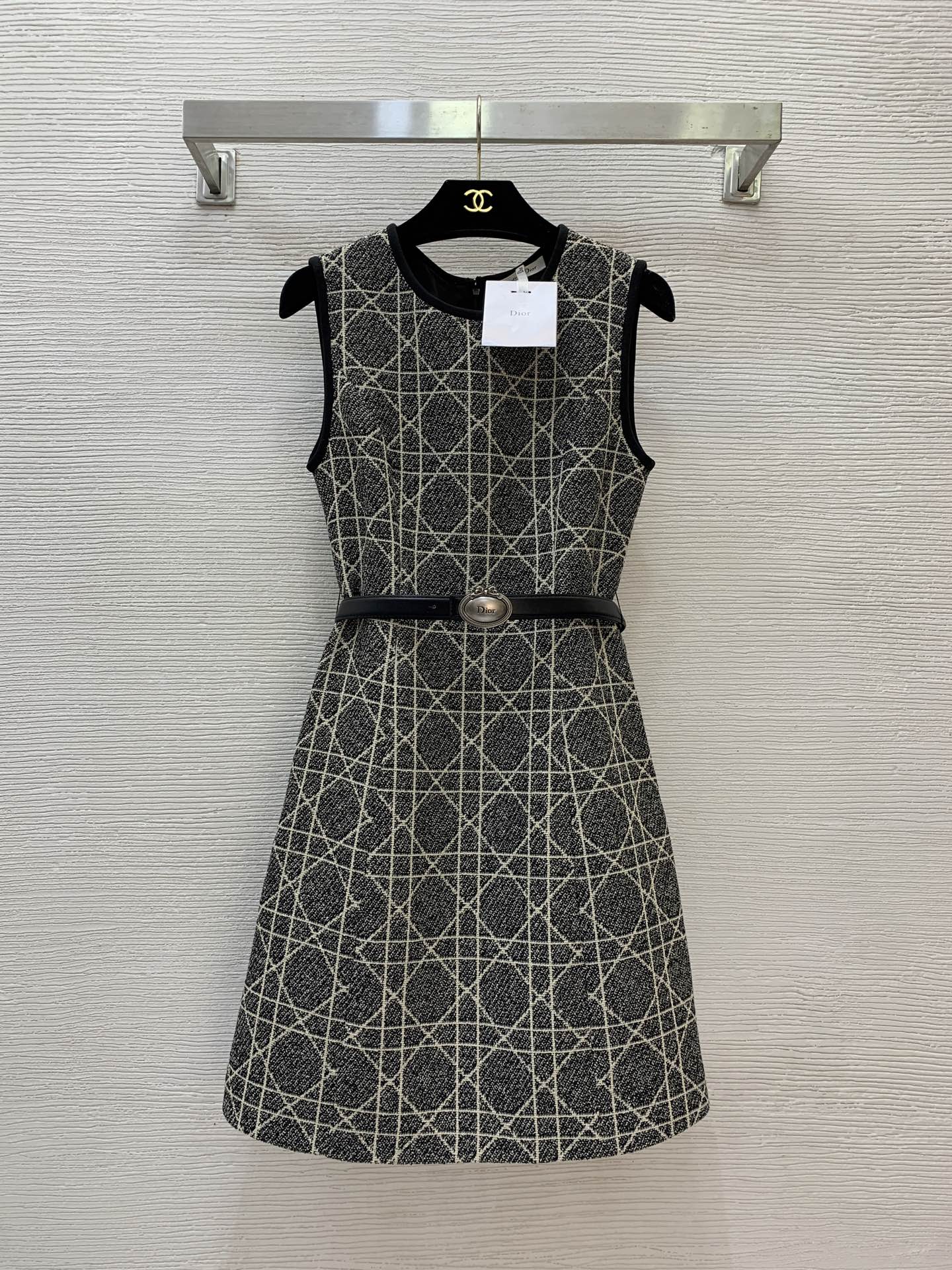 Dior Brown Patterned Belted Dress