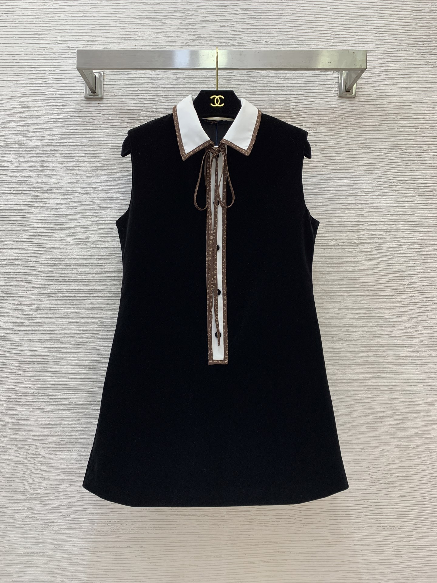 Louis Vuitton Black Contrast Collar Mini Dress
