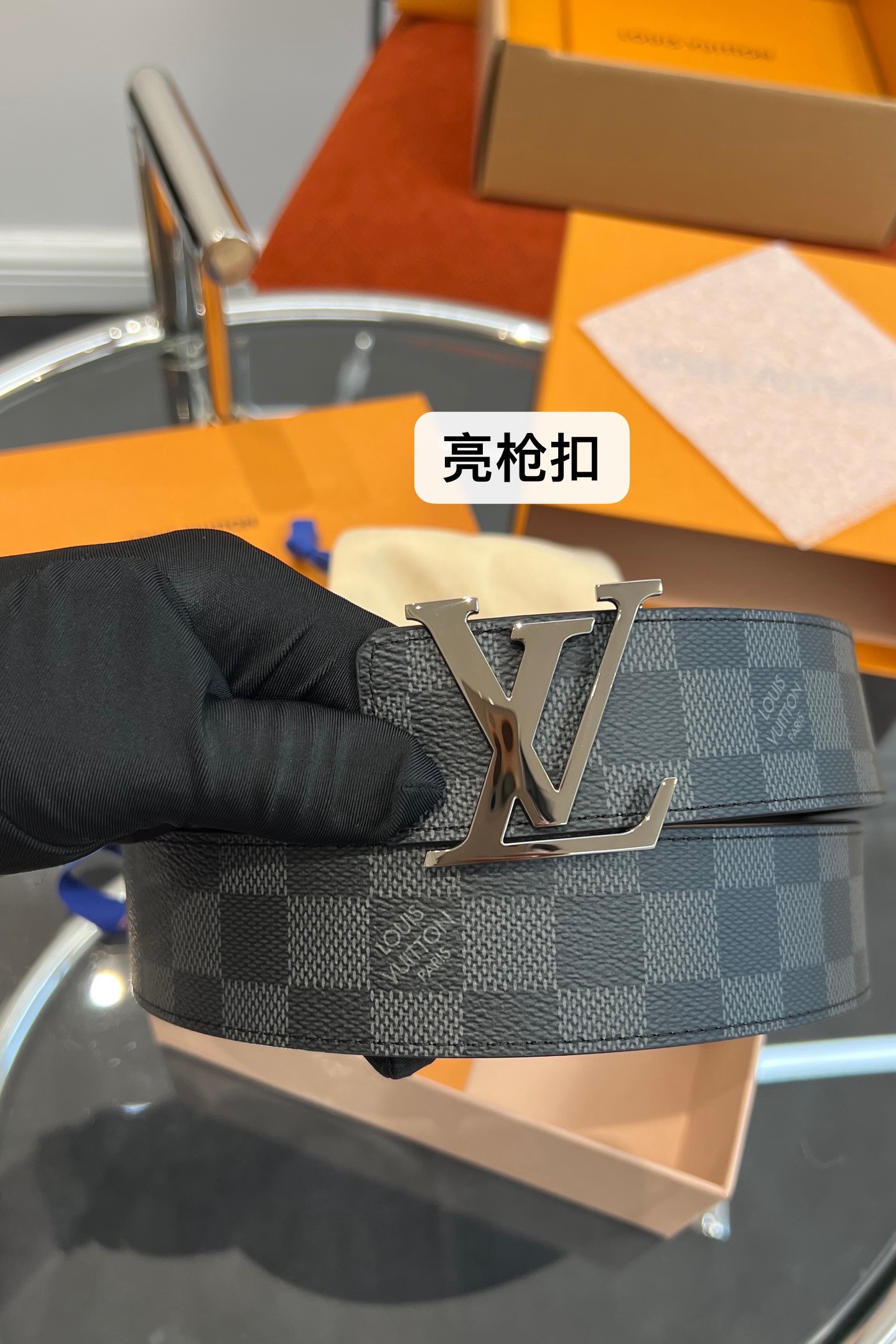 💋💋 【🌐🌐】       ～ LOUlS Vuitton〖路易威登〗男士腰带 带身采用进口面料棋盘格黑色 配进口牛皮底
