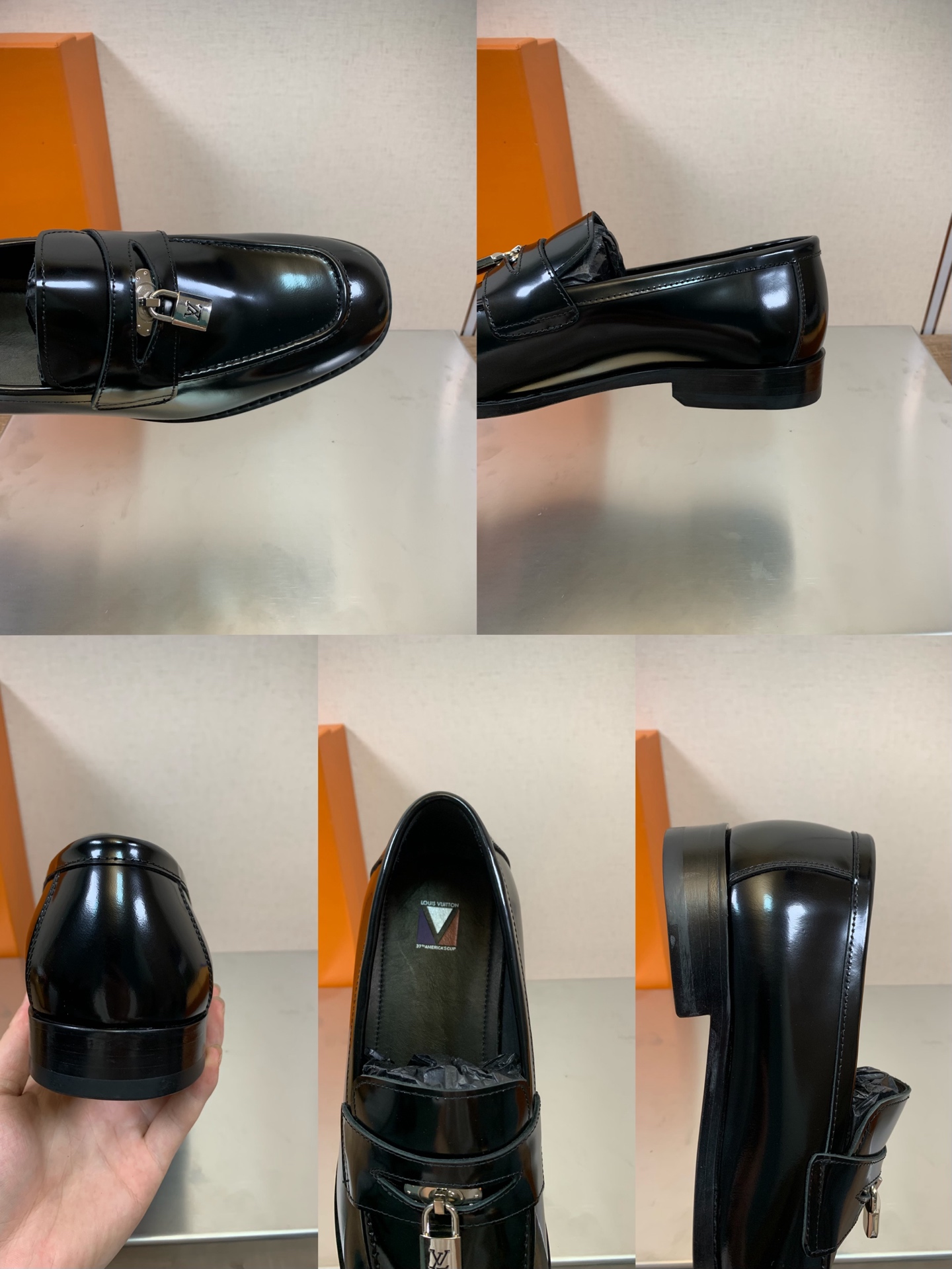 Louis Vuitton Men's Black Leather Loafers with Lock Detail, Sizes 39-46 10 i1749916510893 526 0 7