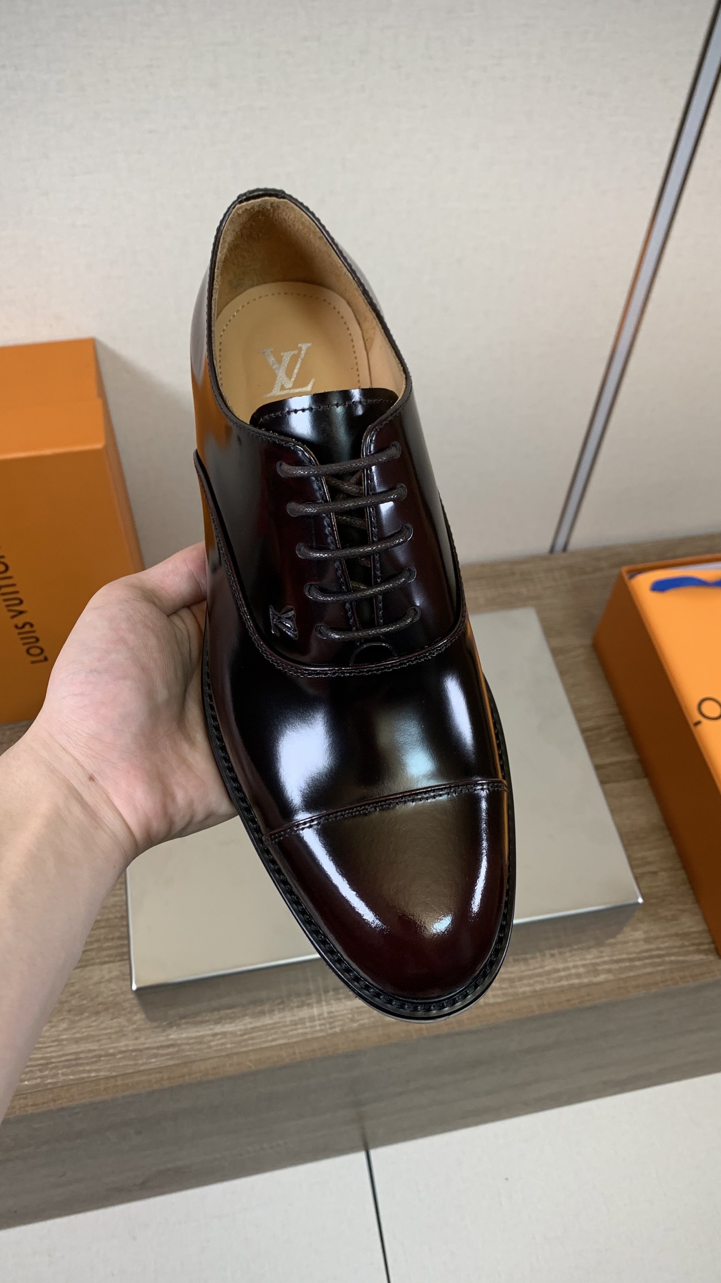 Louis Vuitton Men's Burgundy Leather Business Dress Shoes, Sizes 39-46 6 i1753959054010 1499 0 7