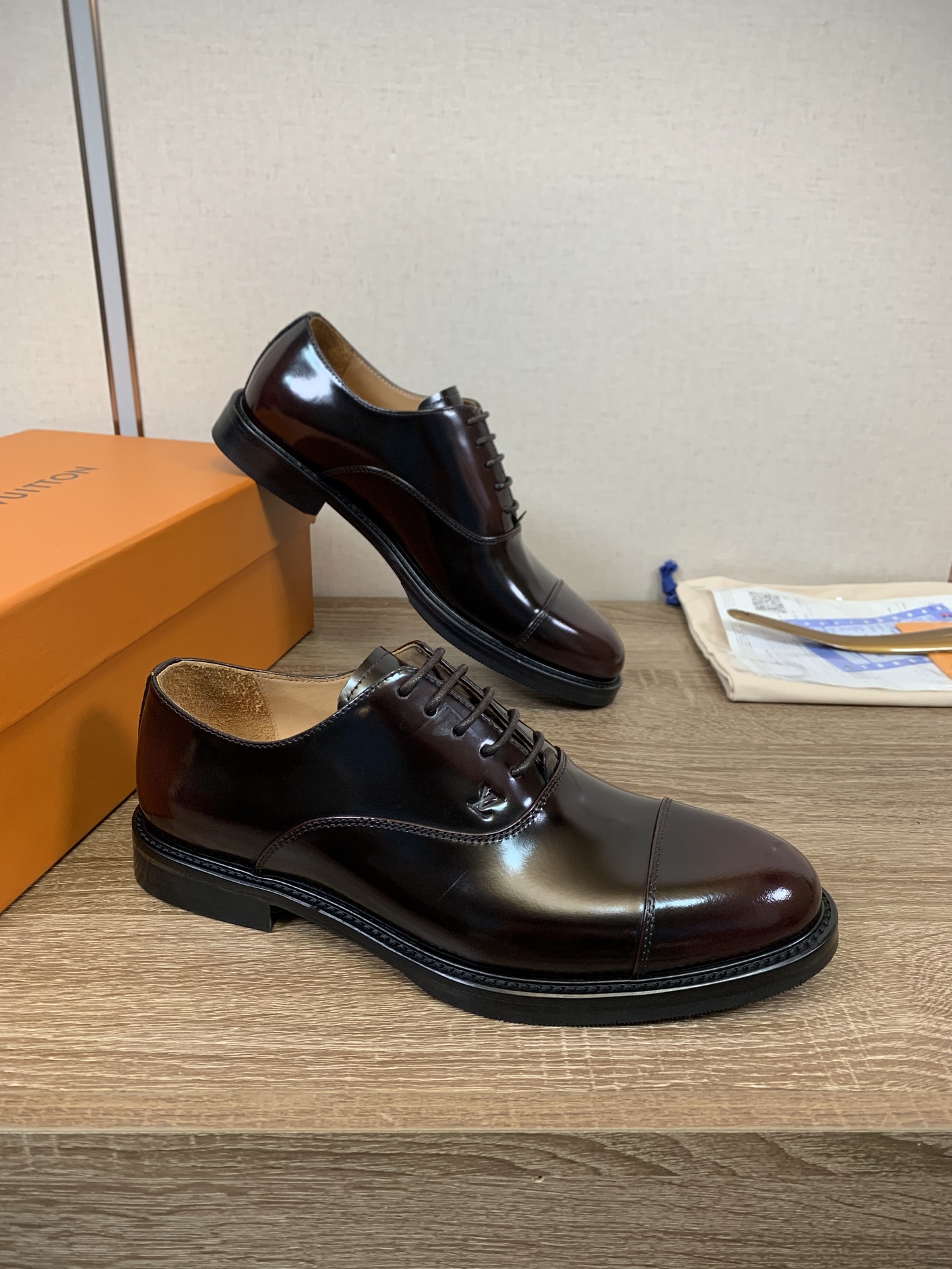 Louis Vuitton Men's Burgundy Leather Business Dress Shoes, Sizes 39-46 5 i1753959054037 6266 0 0