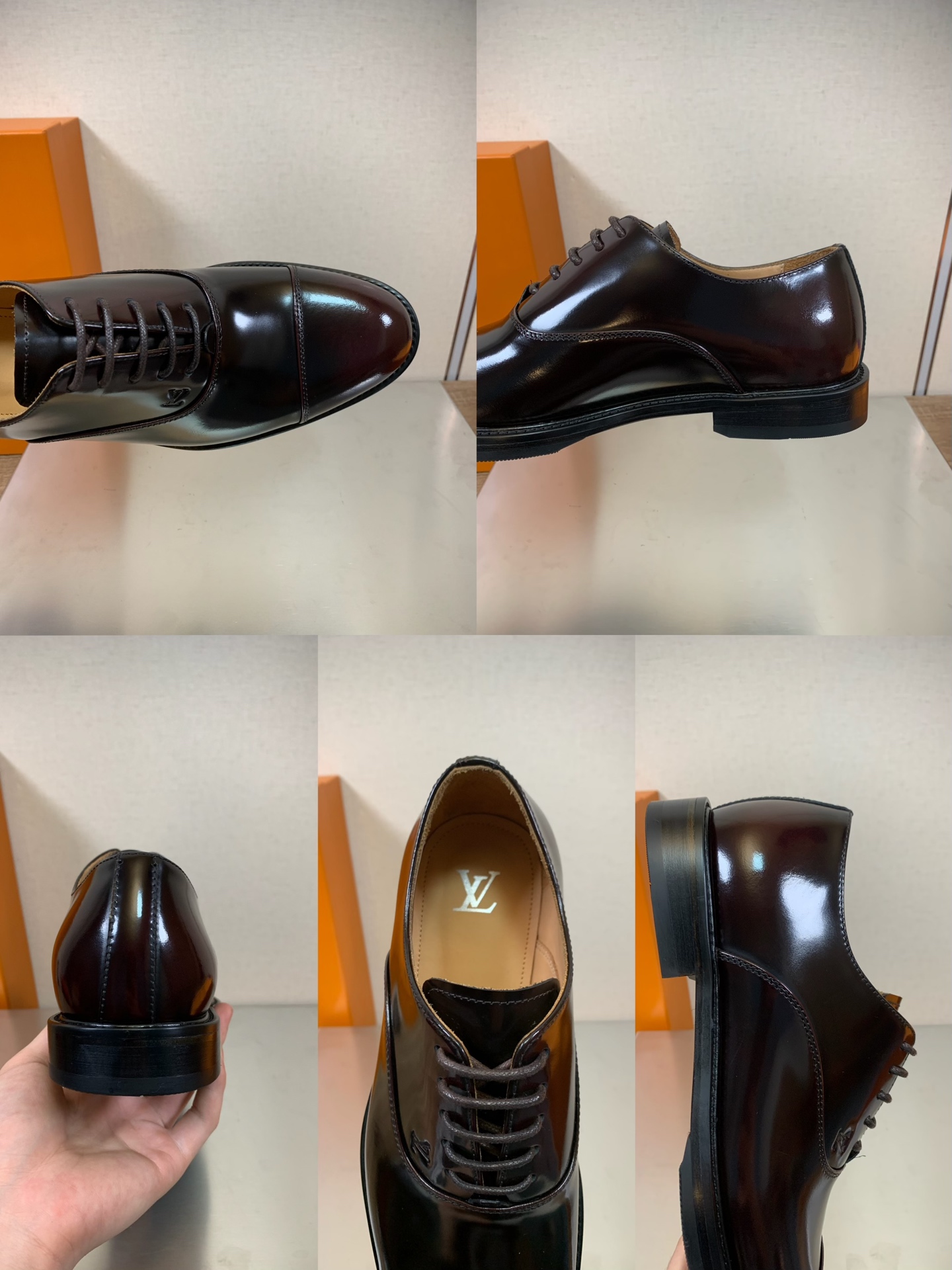 Louis Vuitton Men's Burgundy Leather Business Dress Shoes, Sizes 39-46 10 i1753959066781 1032 0 8