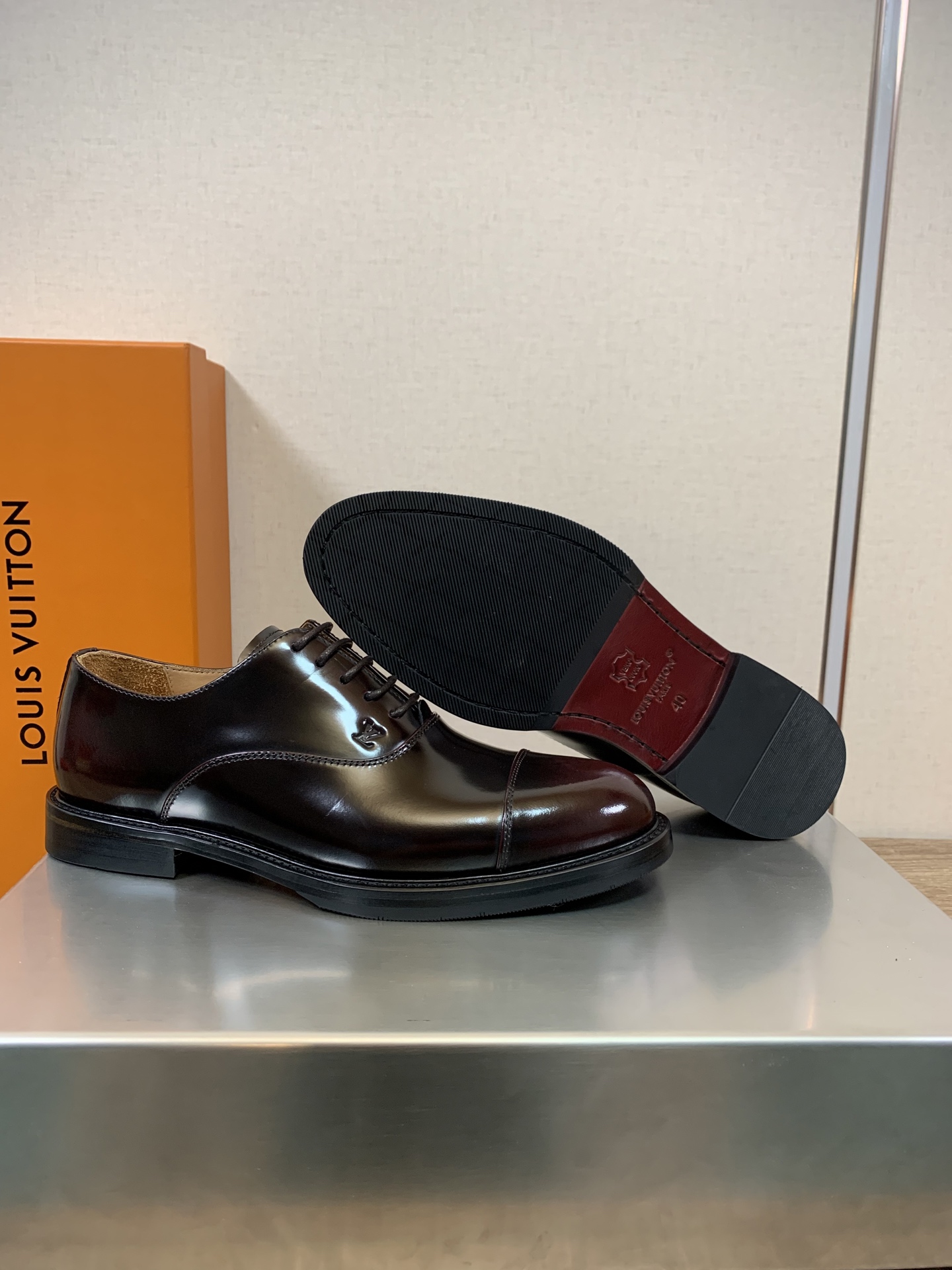 Louis Vuitton Men's Burgundy Leather Business Dress Shoes, Sizes 39-46 7 i1753959067308 1427 0 6