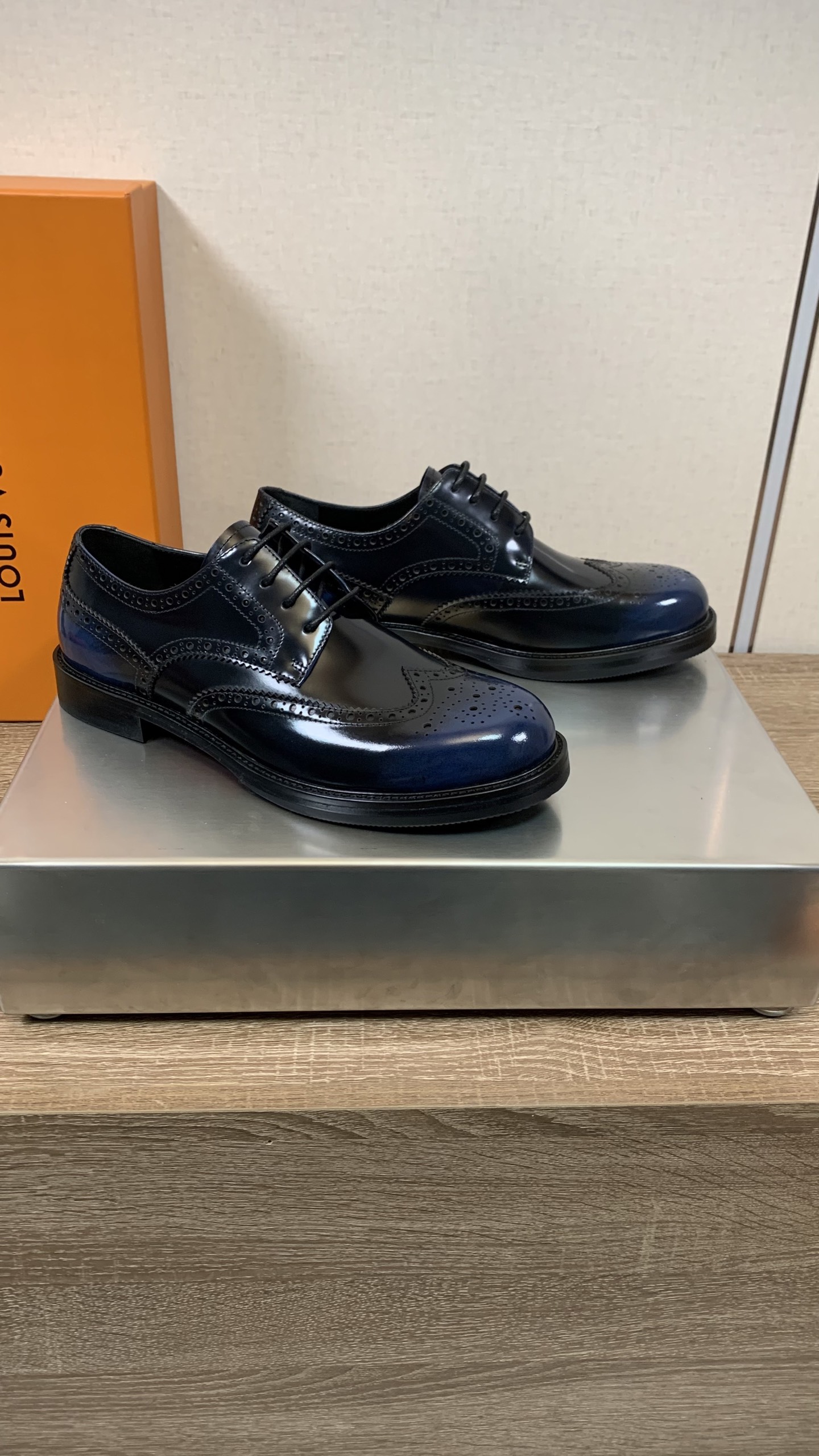 Louis Vuitton Men's Blue Leather Business Casual Dress Shoes, Size 39-46 3 i1753963432496 4026 0 2