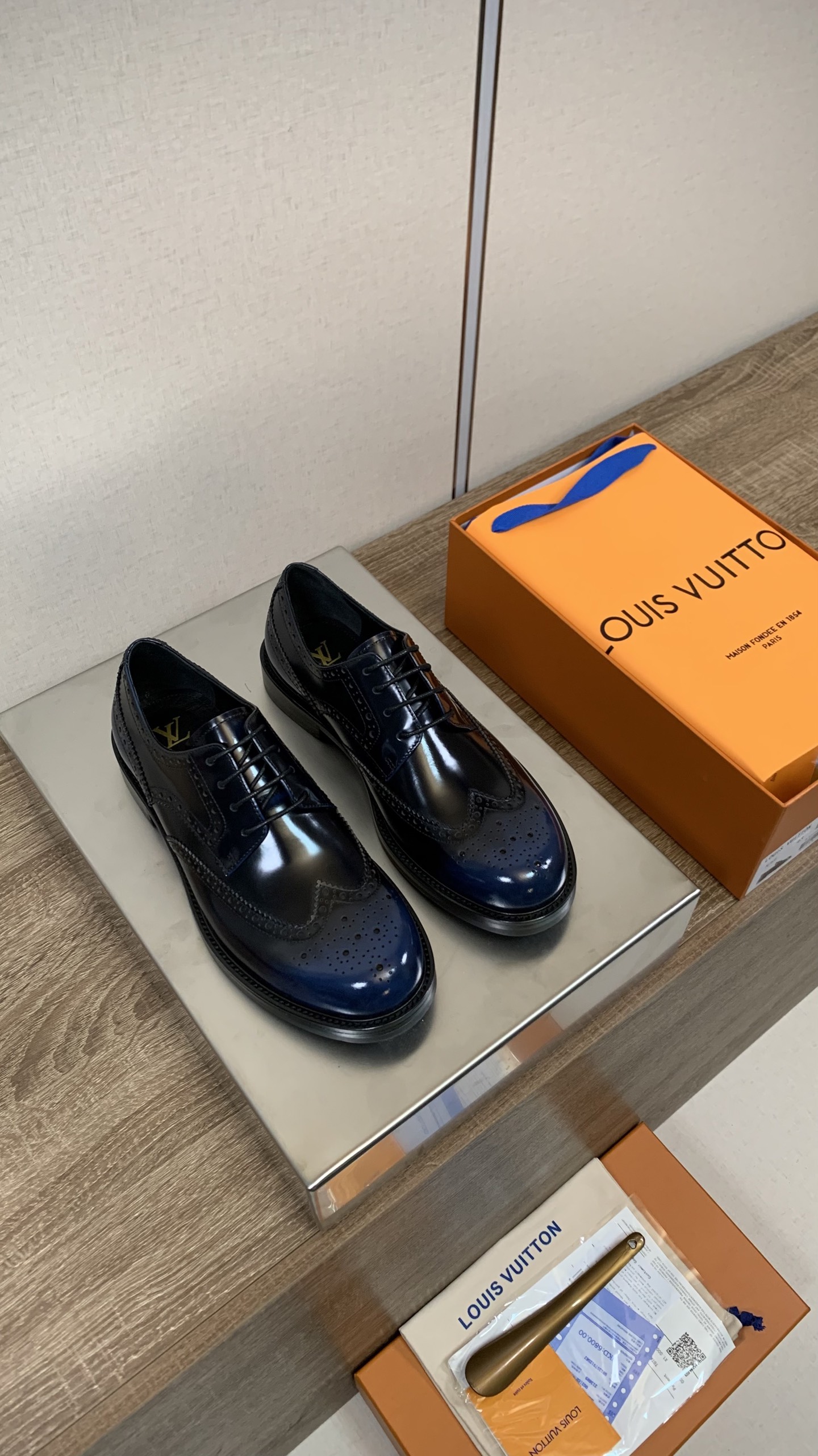 Louis Vuitton Men's Blue Leather Business Casual Dress Shoes, Size 39-46 2 i1753963432509 2103 0 0