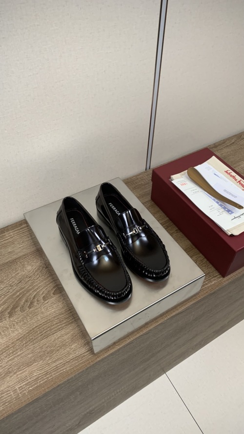 Salvatore Ferragamo Men's Leather Loafers Business Casual Shoes 4 Salvatore Ferragamo Men's Leather Loafers Business Casual Shoes