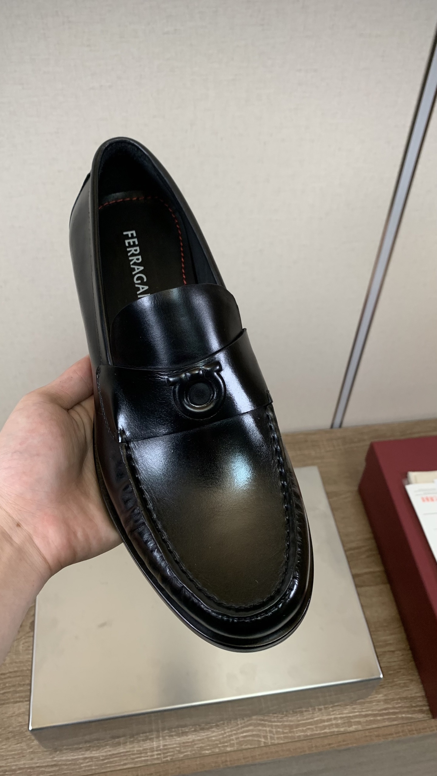 Salvatore Ferragamo Men's Leather Loafers, Black Calfskin 6 i1753970133263 7991 0 4