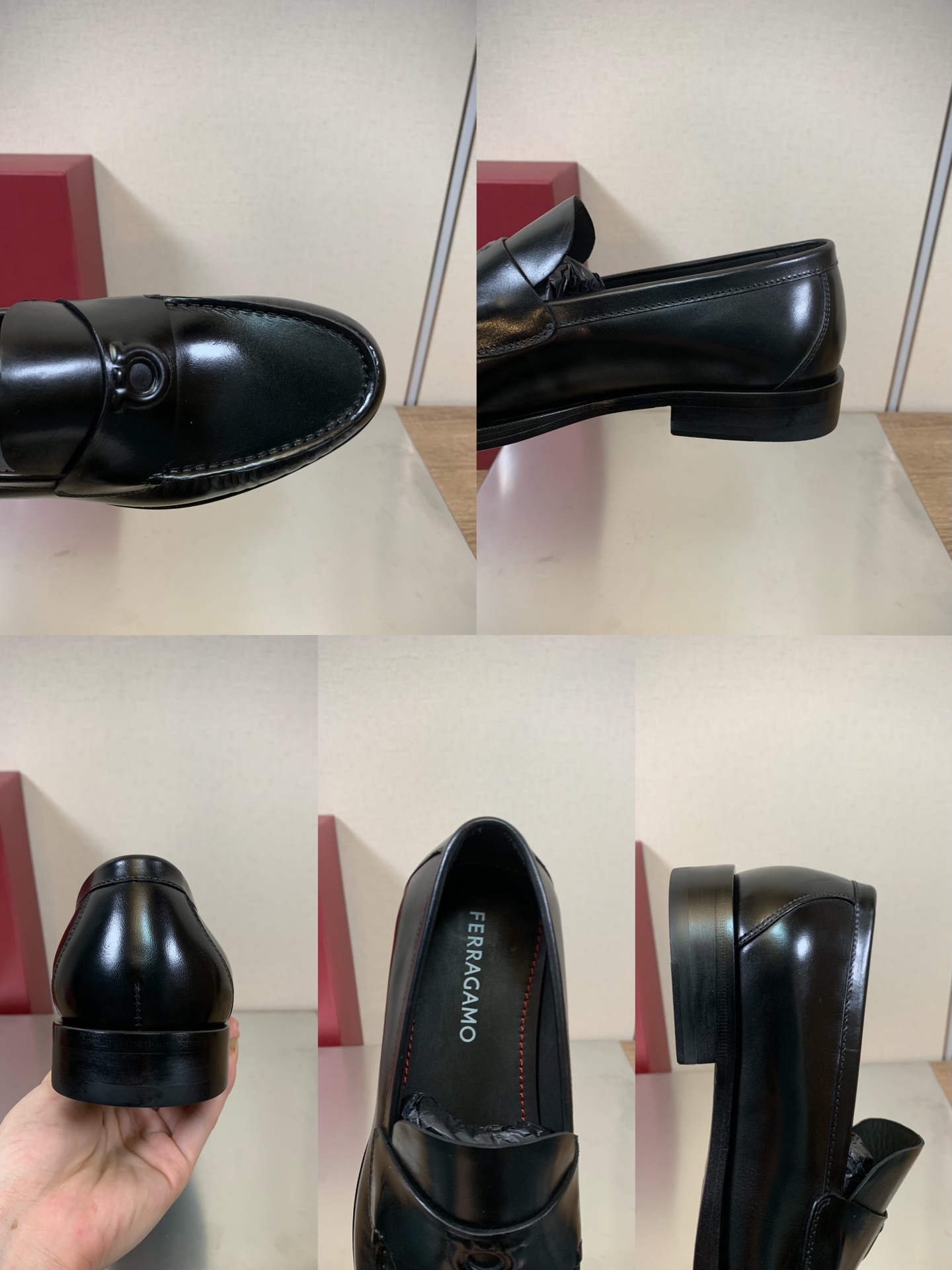 Salvatore Ferragamo Men's Leather Loafers, Black Calfskin 10 i1753970137072 9259 0 8