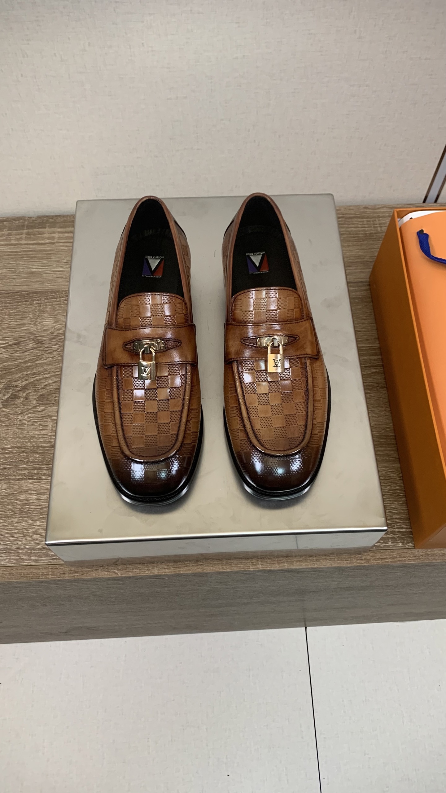 Louis Vuitton Men's Brown Leather Loafers with Embossed Detailing 3 i1755588028270 8970 0 1