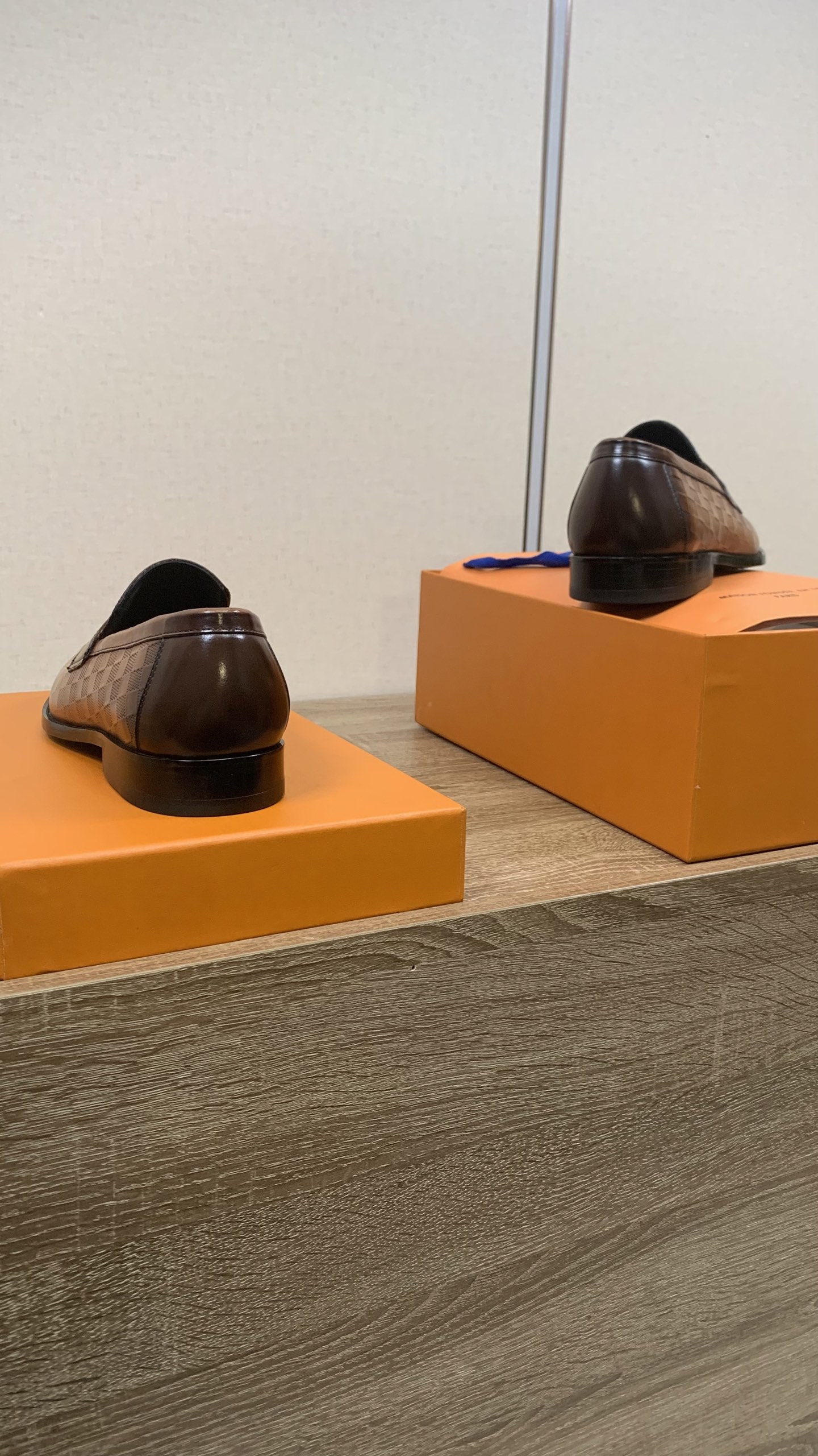 Louis Vuitton Men's Brown Leather Loafers with Embossed Detailing 9 i1755588028360 7105 0 7