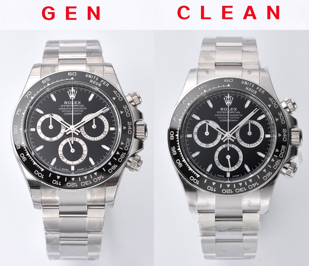 Comparación original del Factory C 4131 Nuevo estilo 🔥🔥🔥 126500 Black Daytona Black Steel Di En comparació…