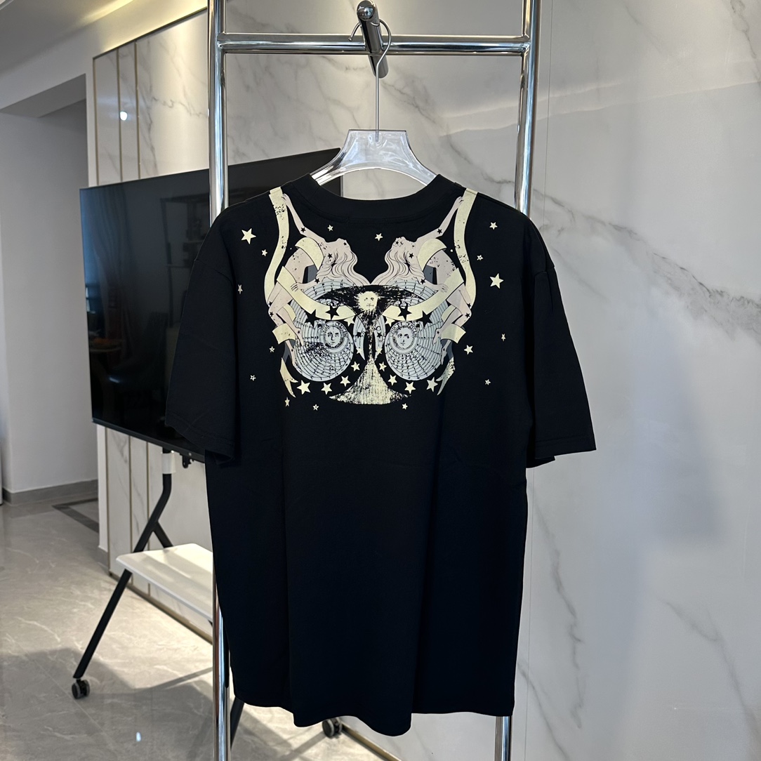 “Givenchy and Brahi: High-Quality Black Short-Sleeved Sun Fabric Shirt” - 图片 2