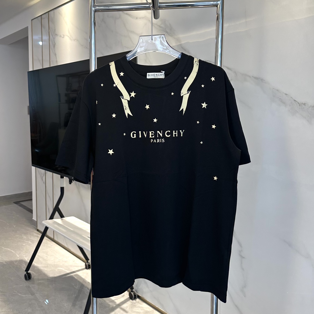 “Givenchy and Brahi: High-Quality Black Short-Sleeved Sun Fabric Shirt”