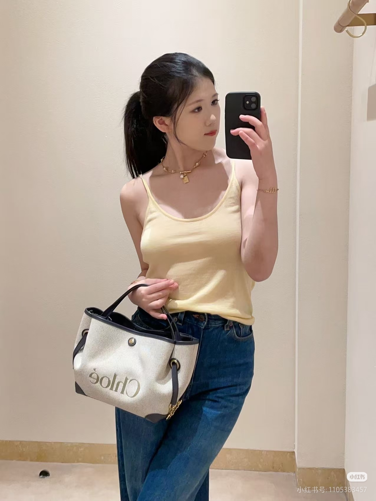 Chloé CLOVER Small Canvas Tote small can be used for two purposes!