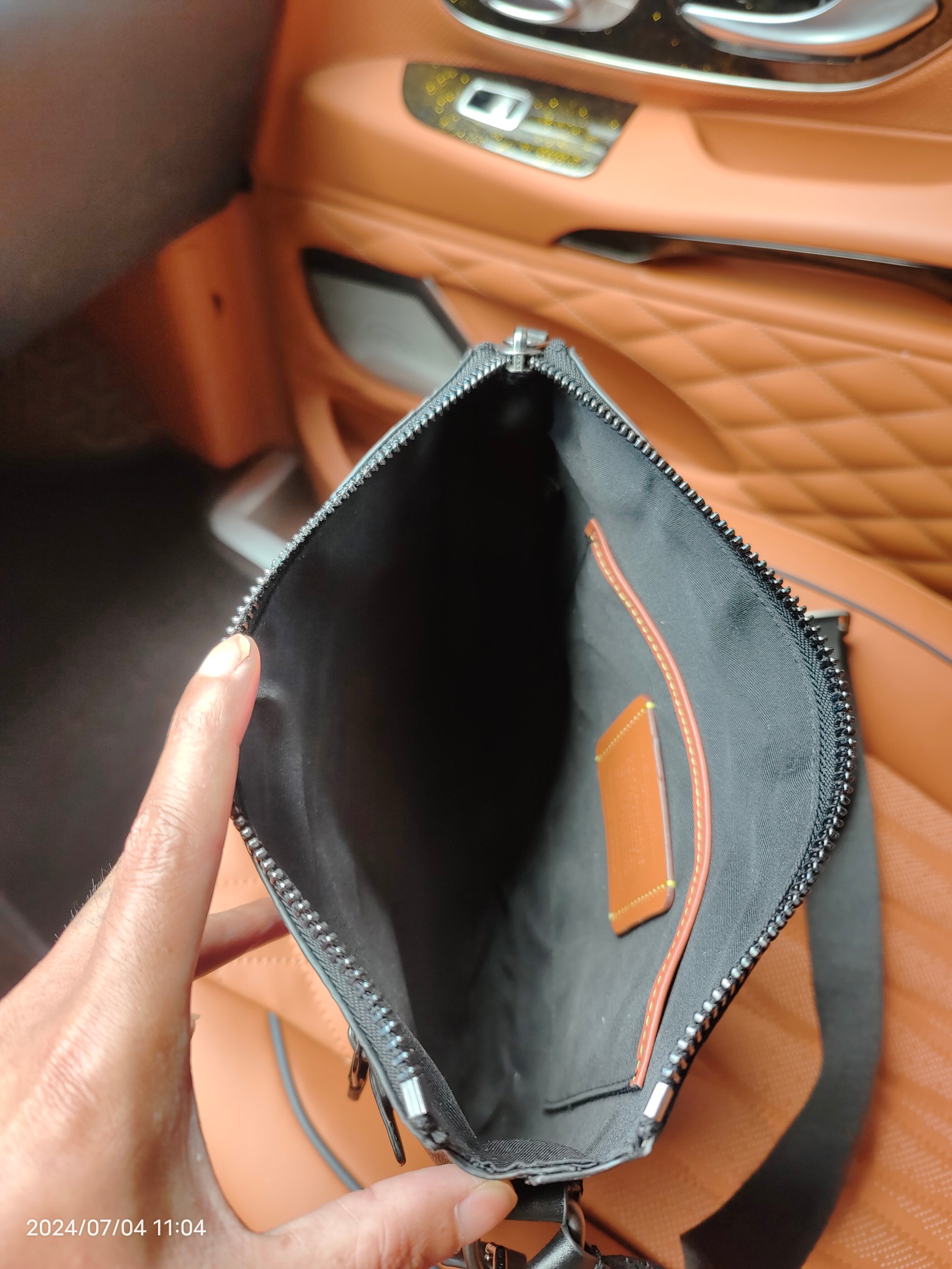 Coach coach/蔻驰新款斜挎包 GOTHAM文件包 cr747 老花pvc配皮内置多功能袋