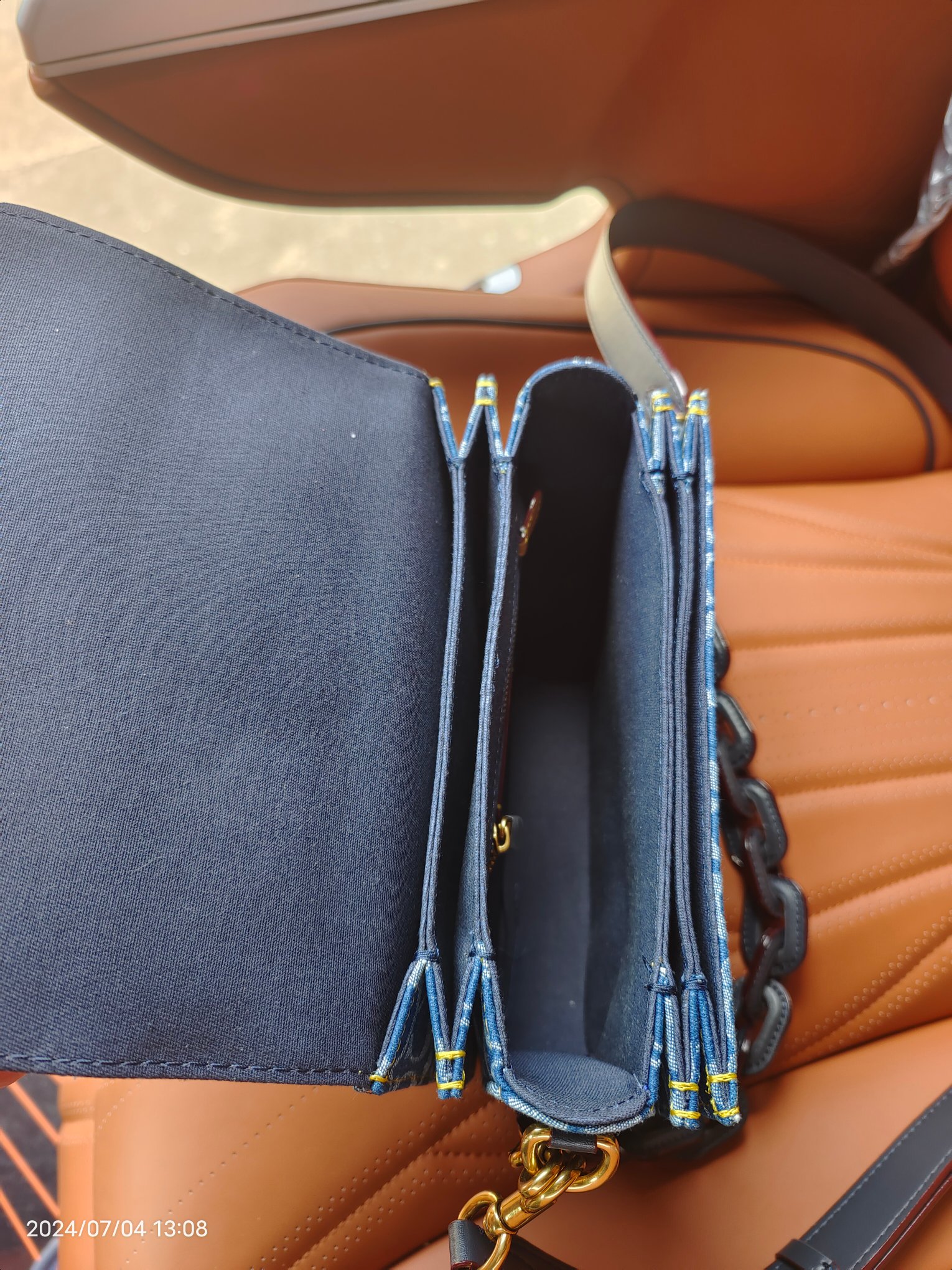 Coach COACH/蔻驰 24新款rogue香布雷皮拼手提单肩斜挎CR694盖头风琴包多个隔层尺寸21/15/8cm