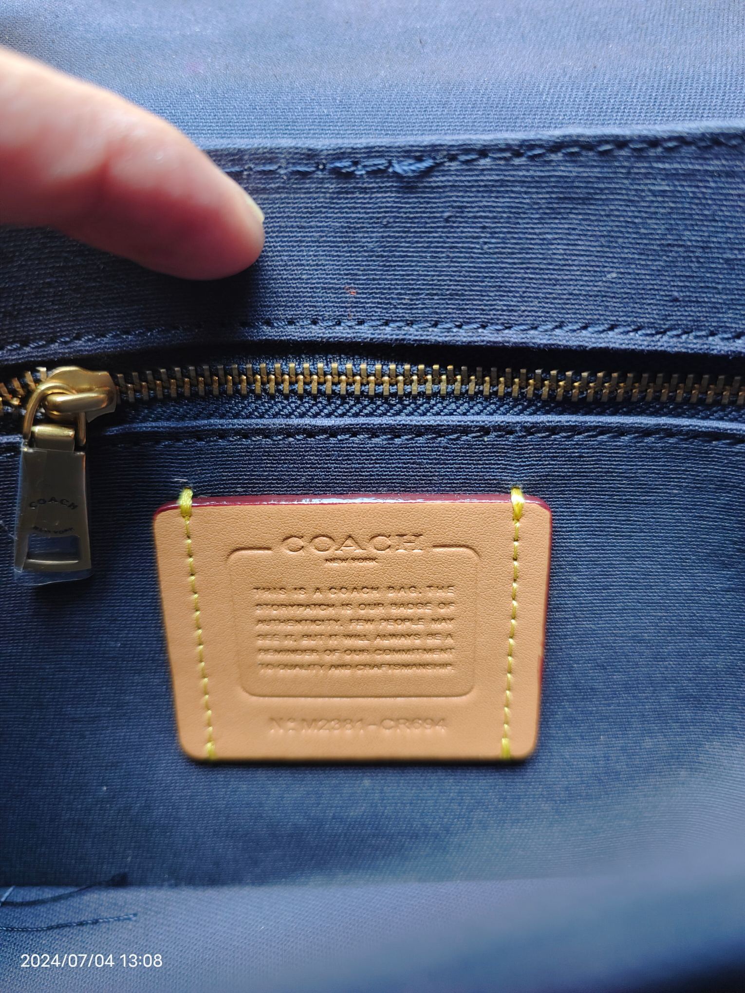 Coach COACH/蔻驰 24新款rogue香布雷皮拼手提单肩斜挎CR694盖头风琴包多个隔层尺寸21/15/8cm