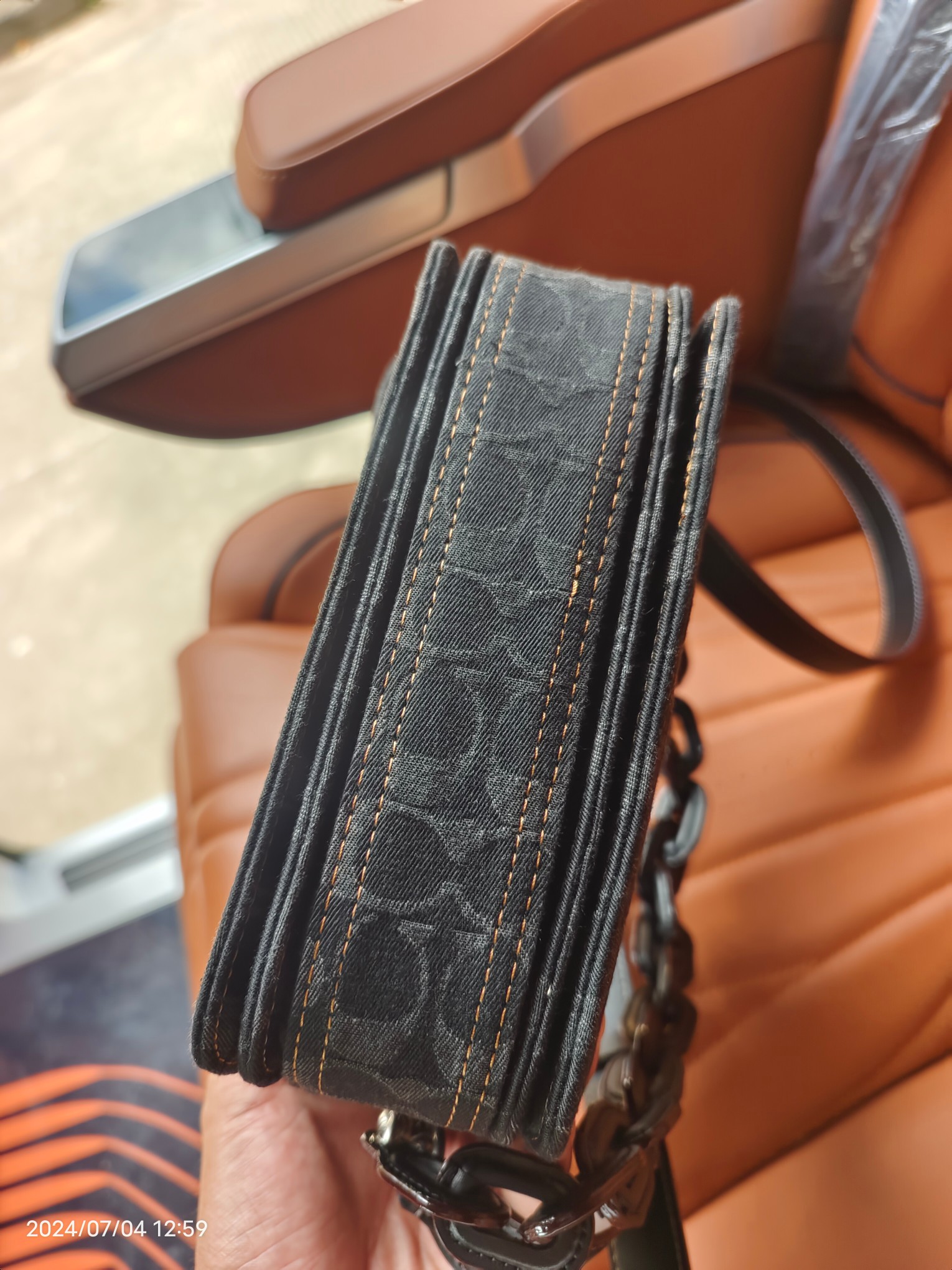 Coach COACH/蔻驰 24新款rogue香布雷皮拼手提单肩斜挎CR694盖头风琴包多个隔层尺寸21/15/8cm