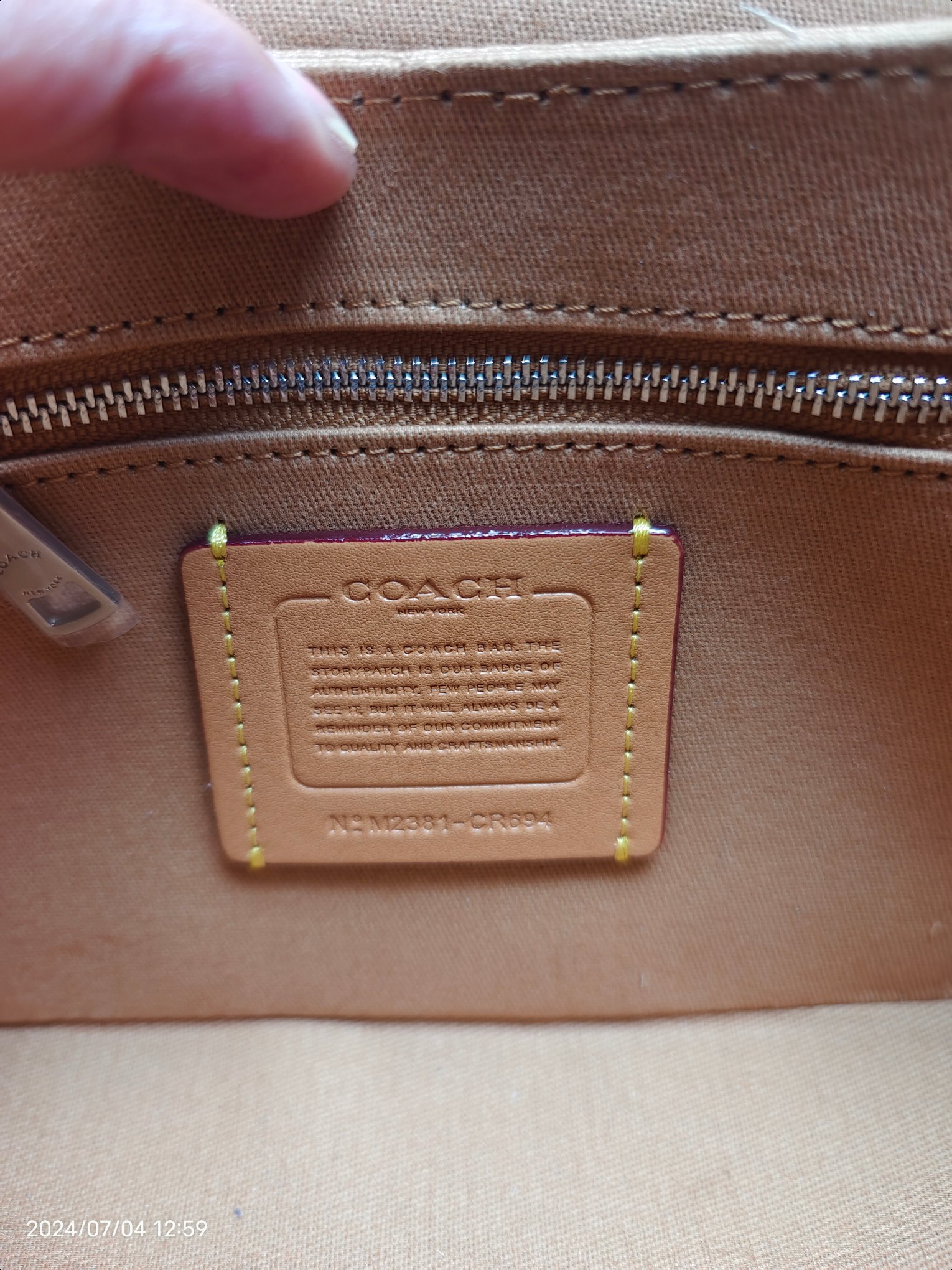Coach COACH/蔻驰 24新款rogue香布雷皮拼手提单肩斜挎CR694盖头风琴包多个隔层尺寸21/15/8cm