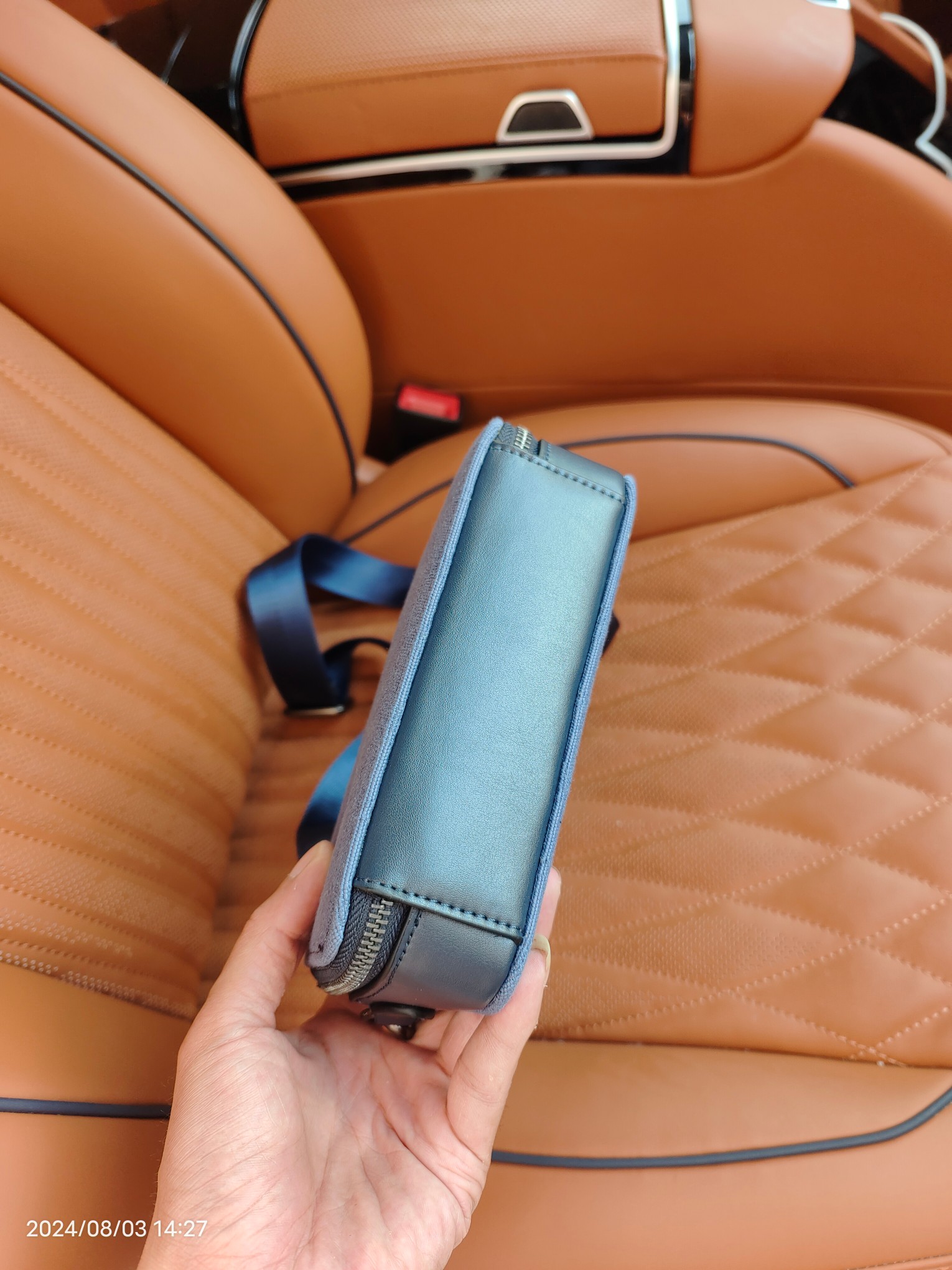 Coach CU207浅蓝色 COACH蔻驰男包新款CHARTER纤巧型单肩斜挎包