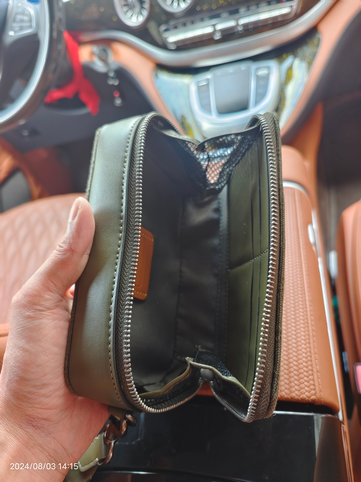 Coach CU207军绿色 COACH蔻驰男包新款CHARTER纤巧型单肩斜挎包