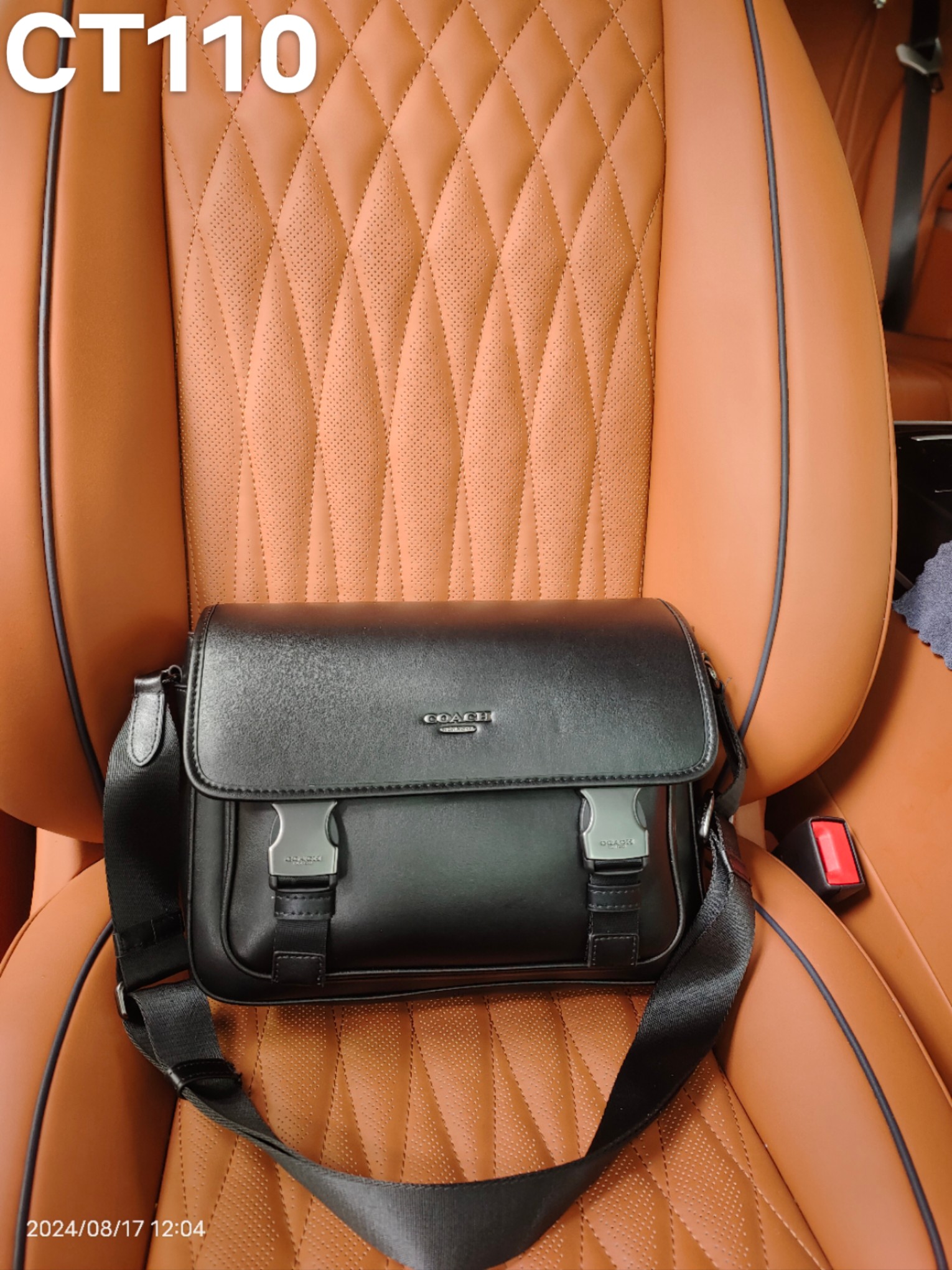 Coach COACH/型号CT110蔻驰代购男士新款Racer系列单肩斜挎包邮差包 通勤包 老花拼色尺寸28/22.5/7.5cm