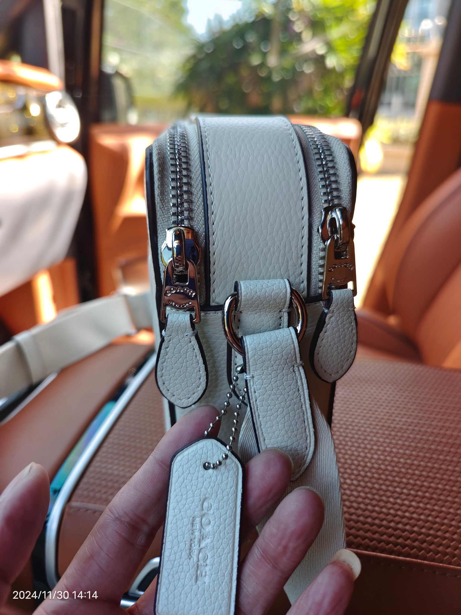 Coach CV931头层皮相机包男士新款 C家 Charter