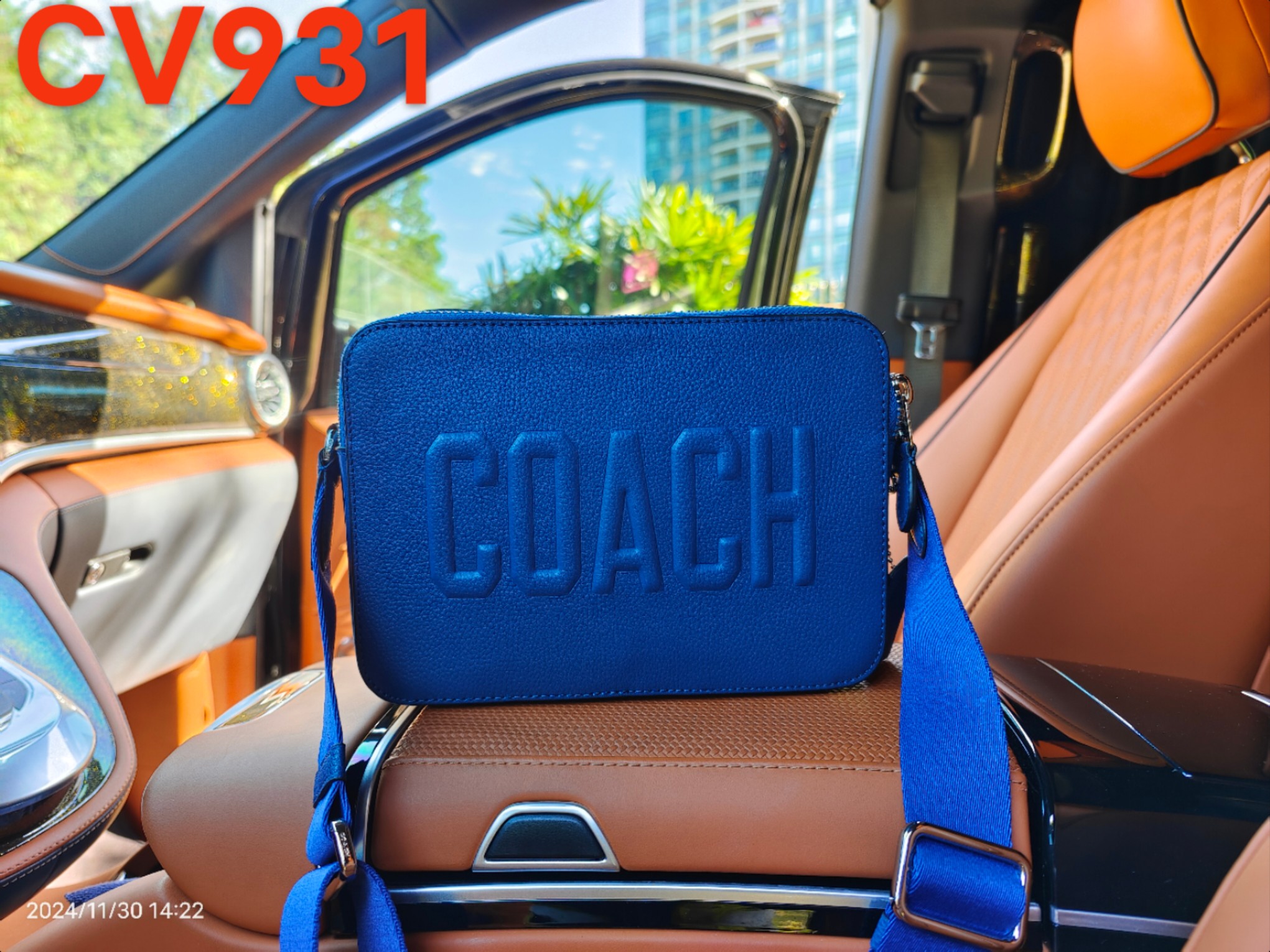 Coach CV931头层皮相机包男士新款 C家 Charter
