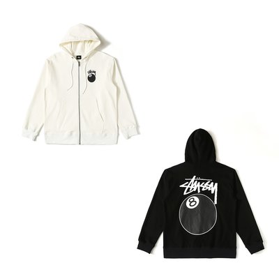 Stussy Clothing Coats & Jackets Black Printing Hooded Top