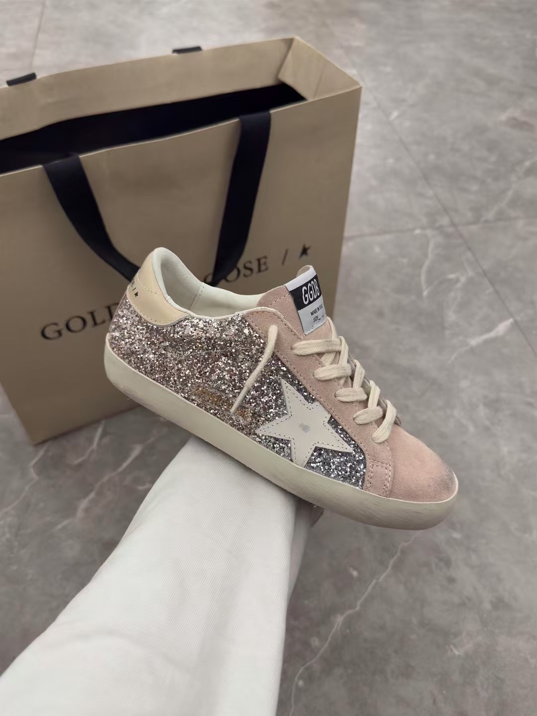 Golden Goose Superstar Glitter Sneakers - Stylish and Unique Design