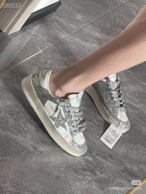 Golden Goose Stardan Glitter Sneakers Distressed Leather Star Accent 1 Golden Goose Stardan Glitter Sneakers Distressed Leather Star Accent